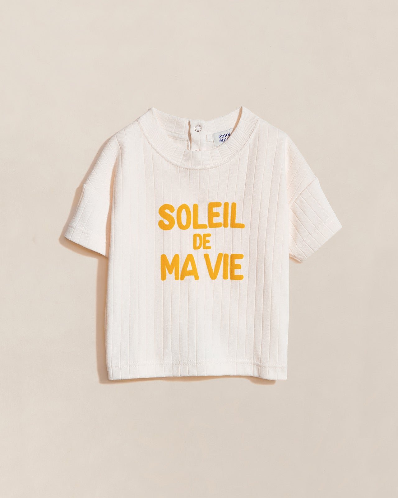 Le t-Shirt soleil de ma vie en coton bio Crème Emoi emoi Enfant