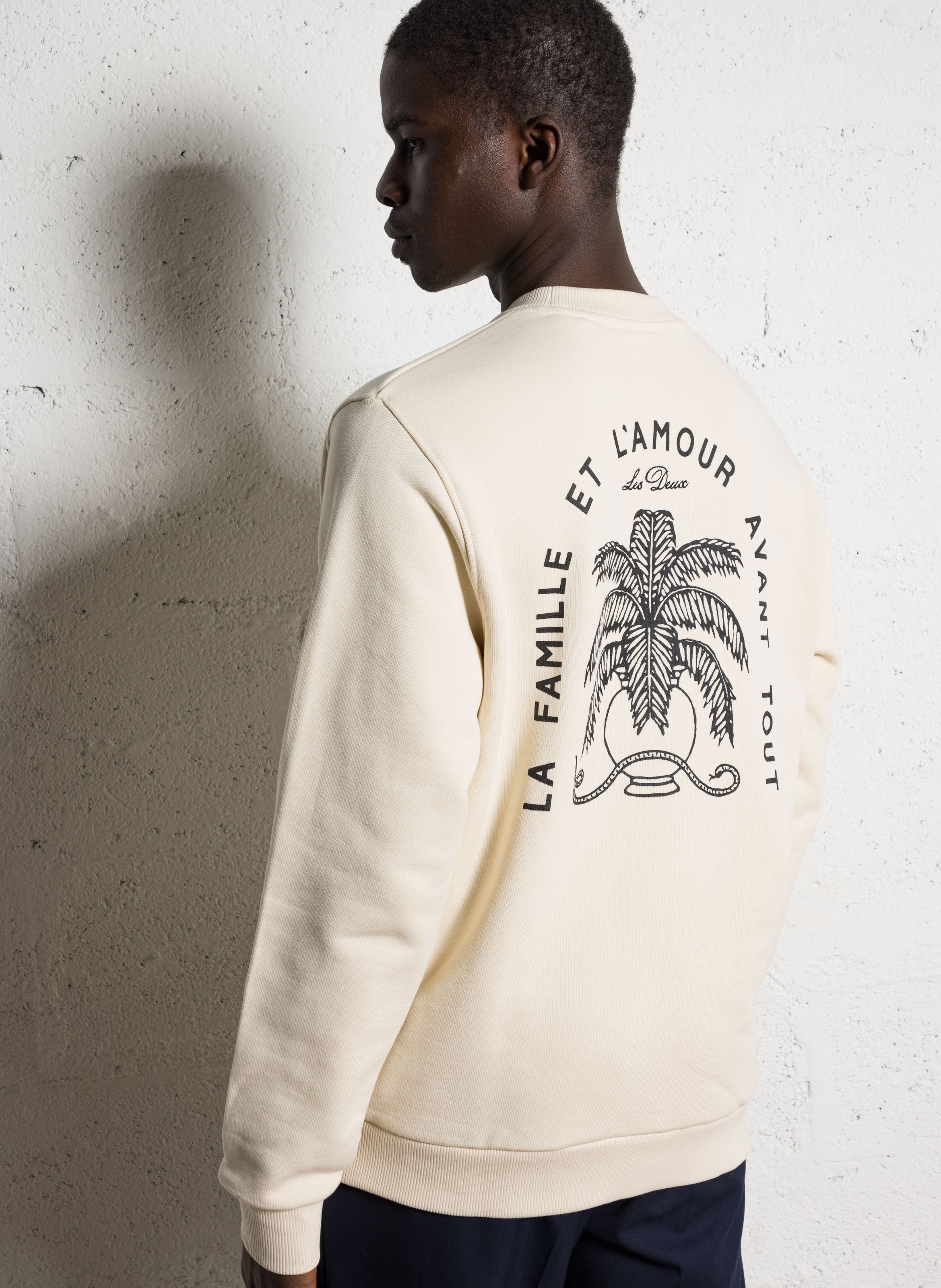 Oversized cotton sweatshirt LES DEUX Beige