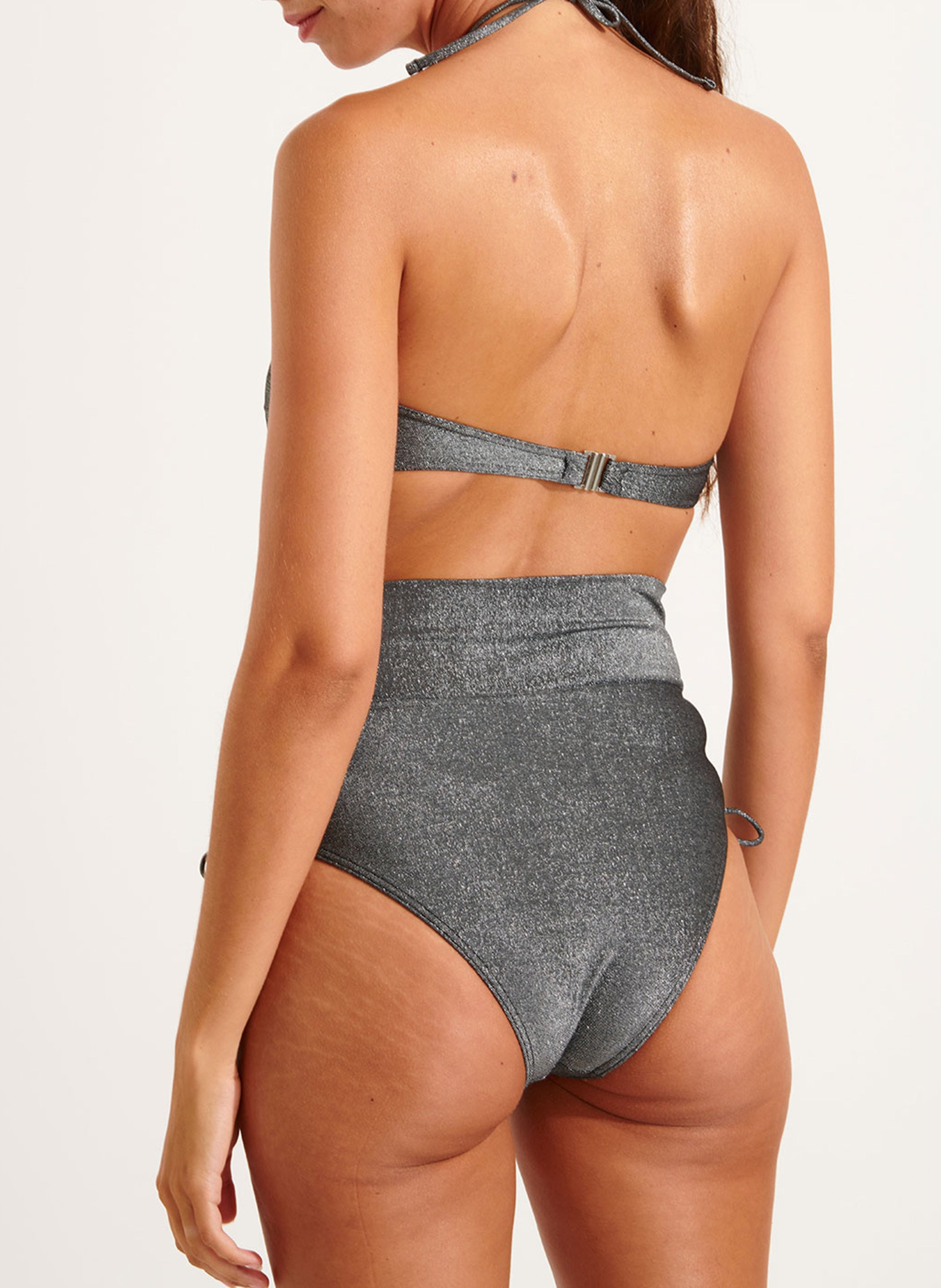 Glittery bikini top LIVIA Black