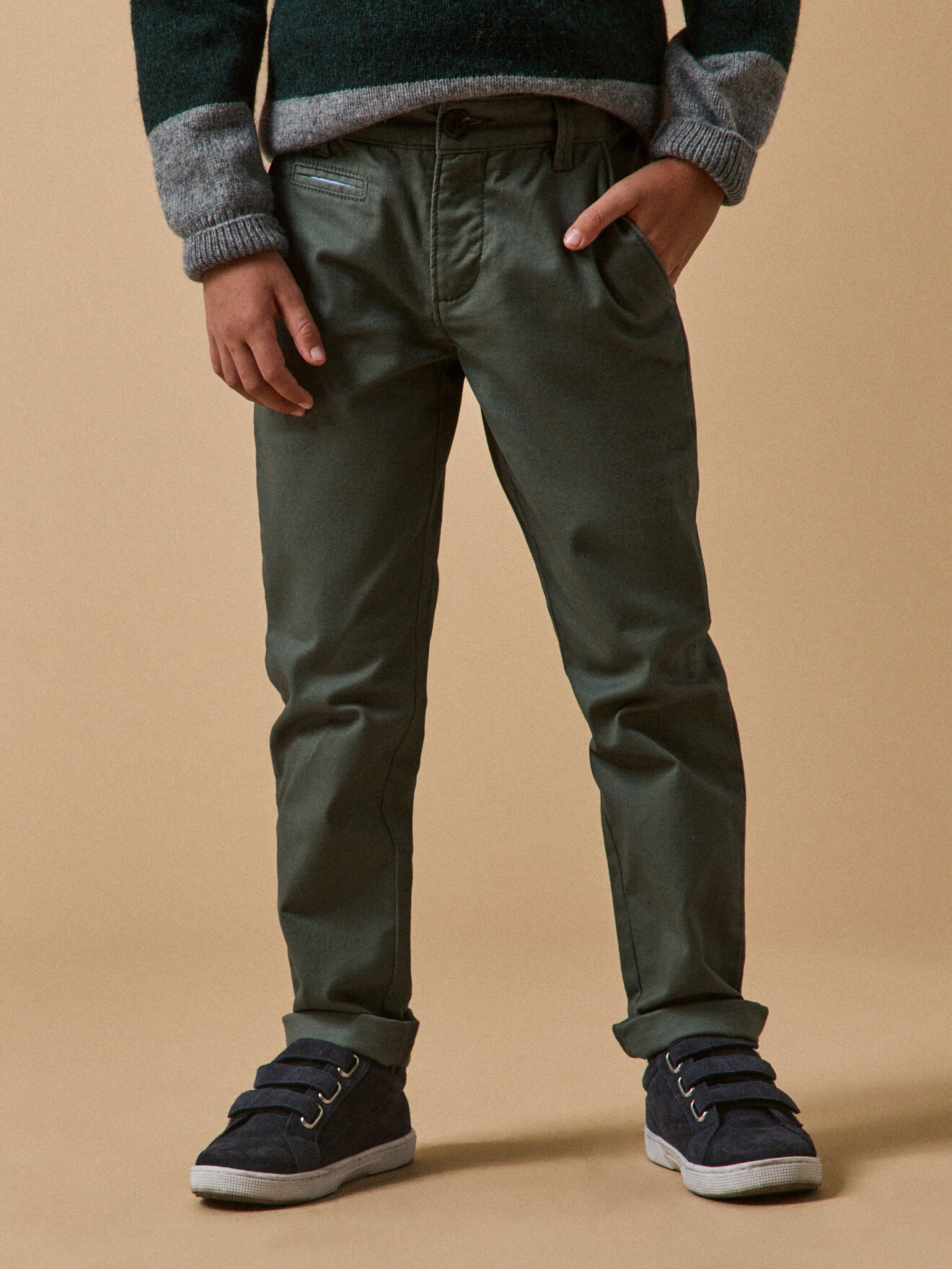 Chino trousers CYRILLUS Green