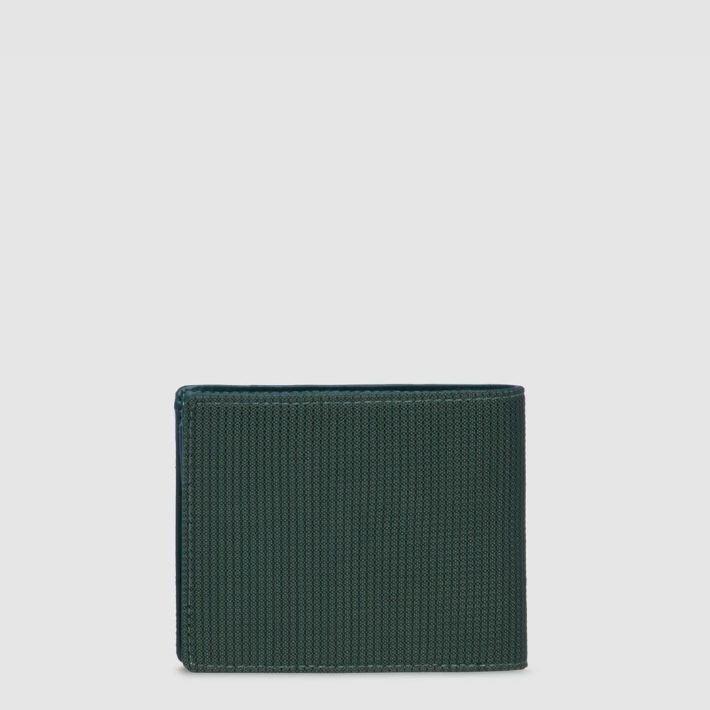 Portefeuille pour homme avec fenêtre d'identification relevable PIQUADRO Green
