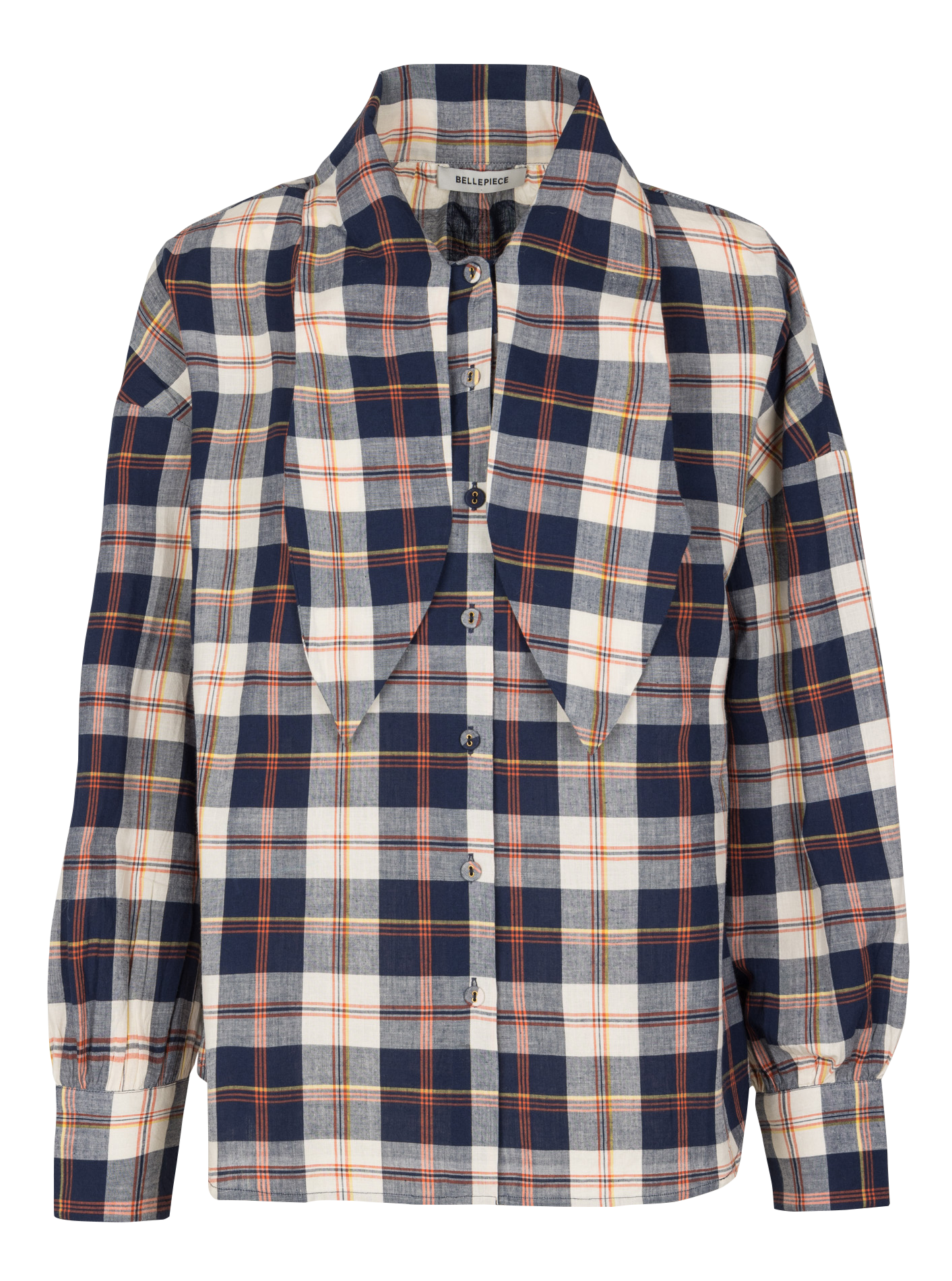 Checkered cotton shirt BELLEPIECE Blue