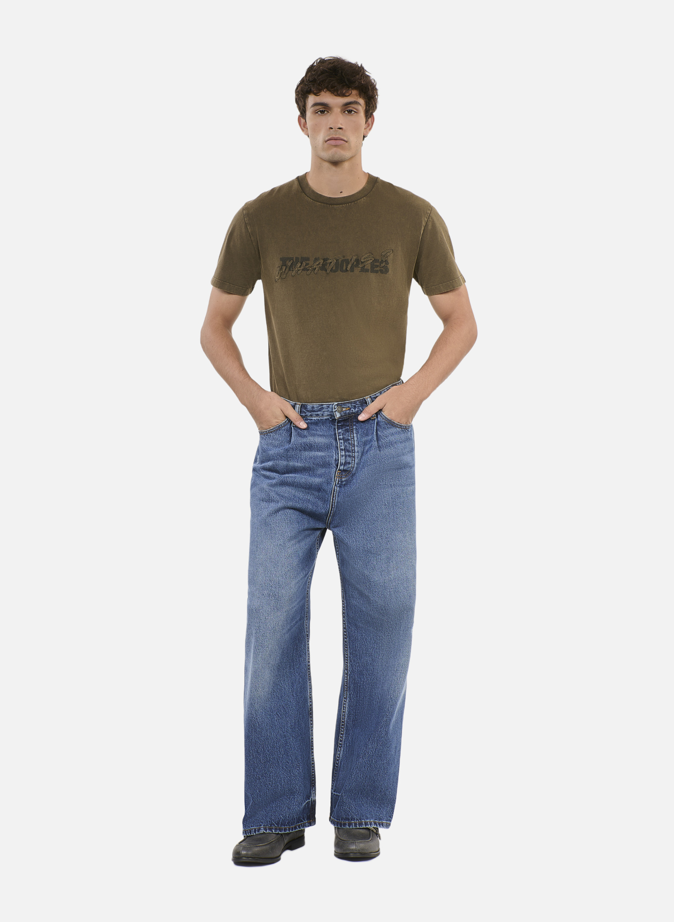 Straight cotton-blend pants THE KOOPLES Blue