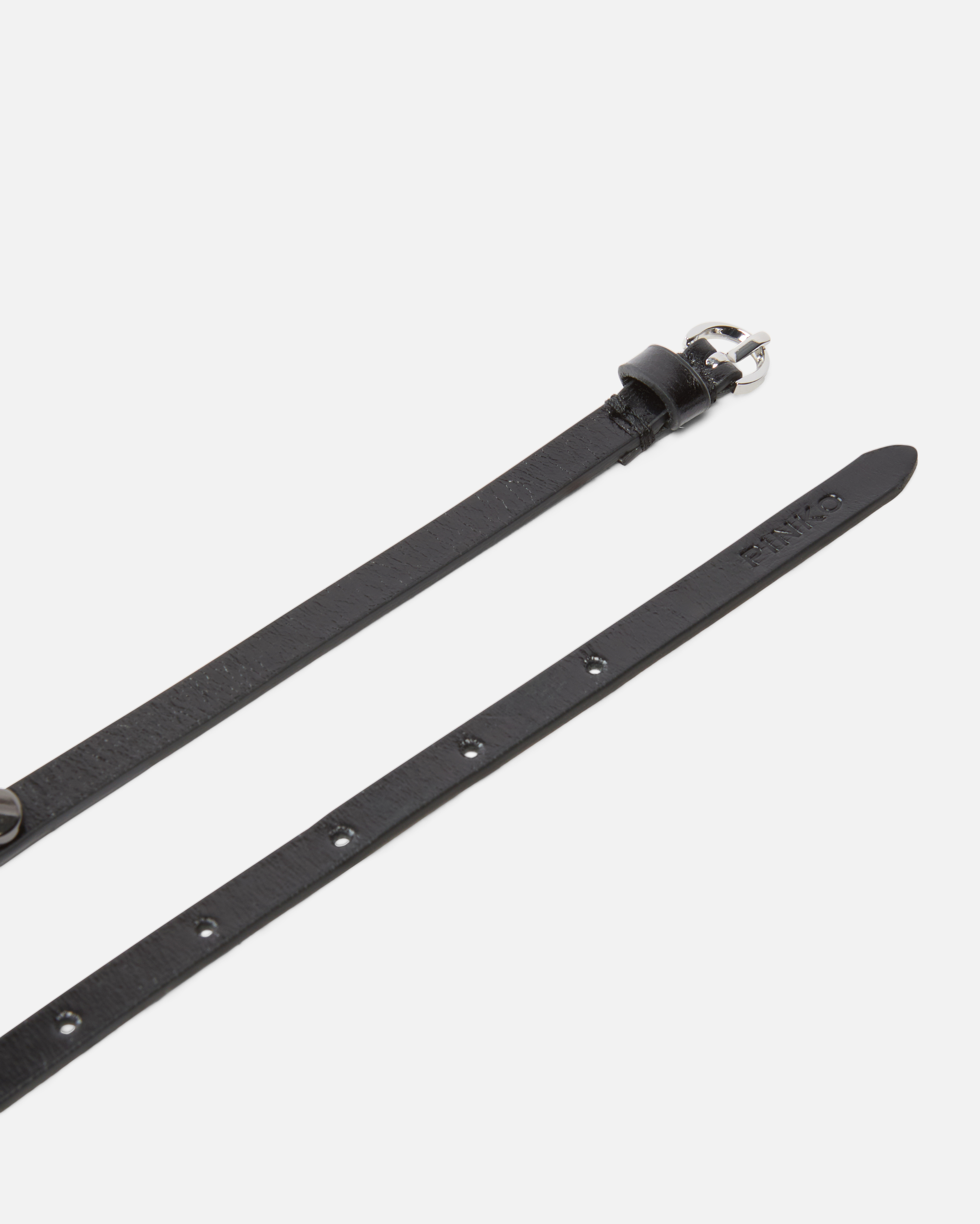 Thin belt with shiny plates 1 cm PINKO Black