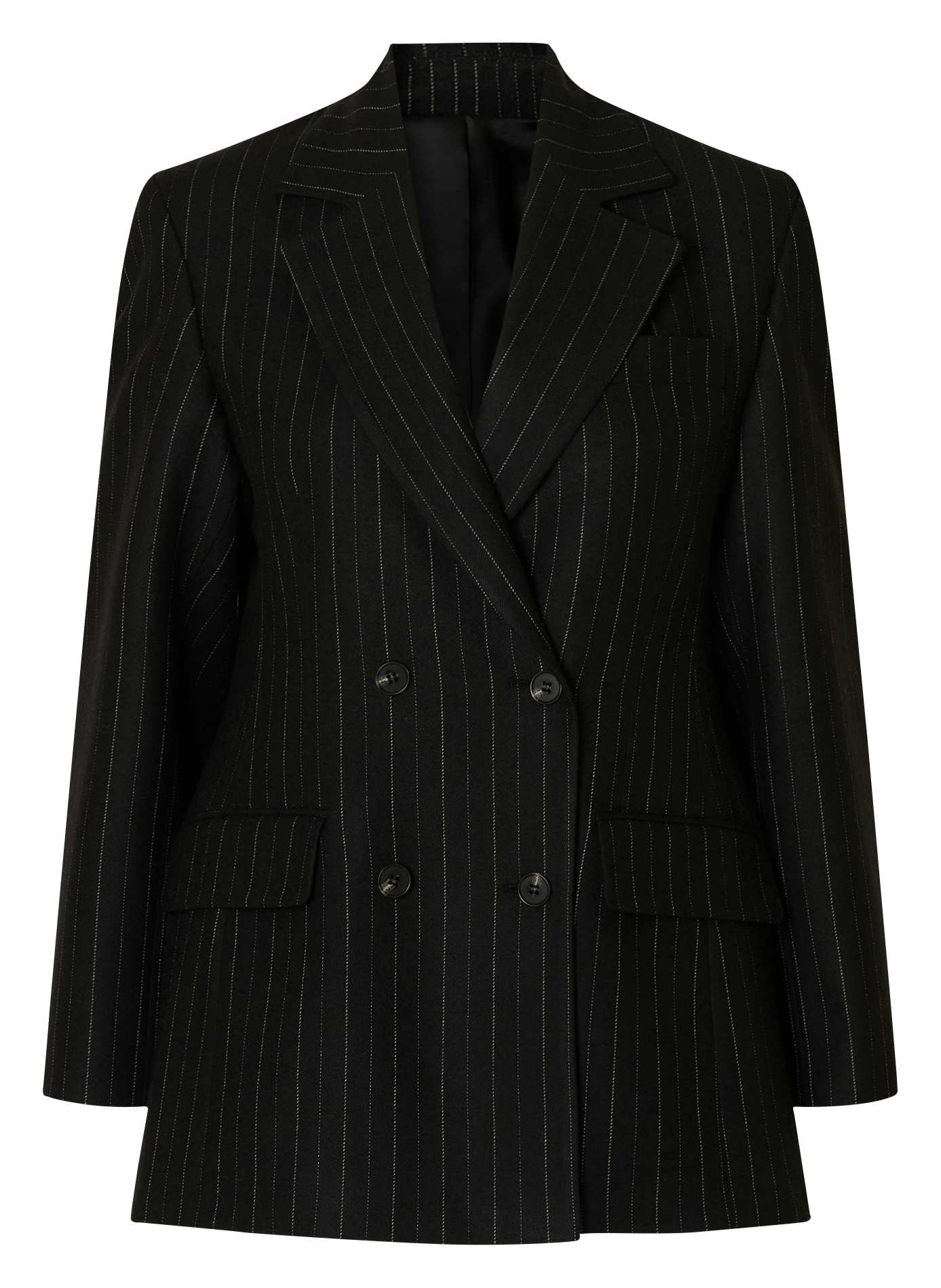 Veste tailleur structurée à rayures SELECTED Noir