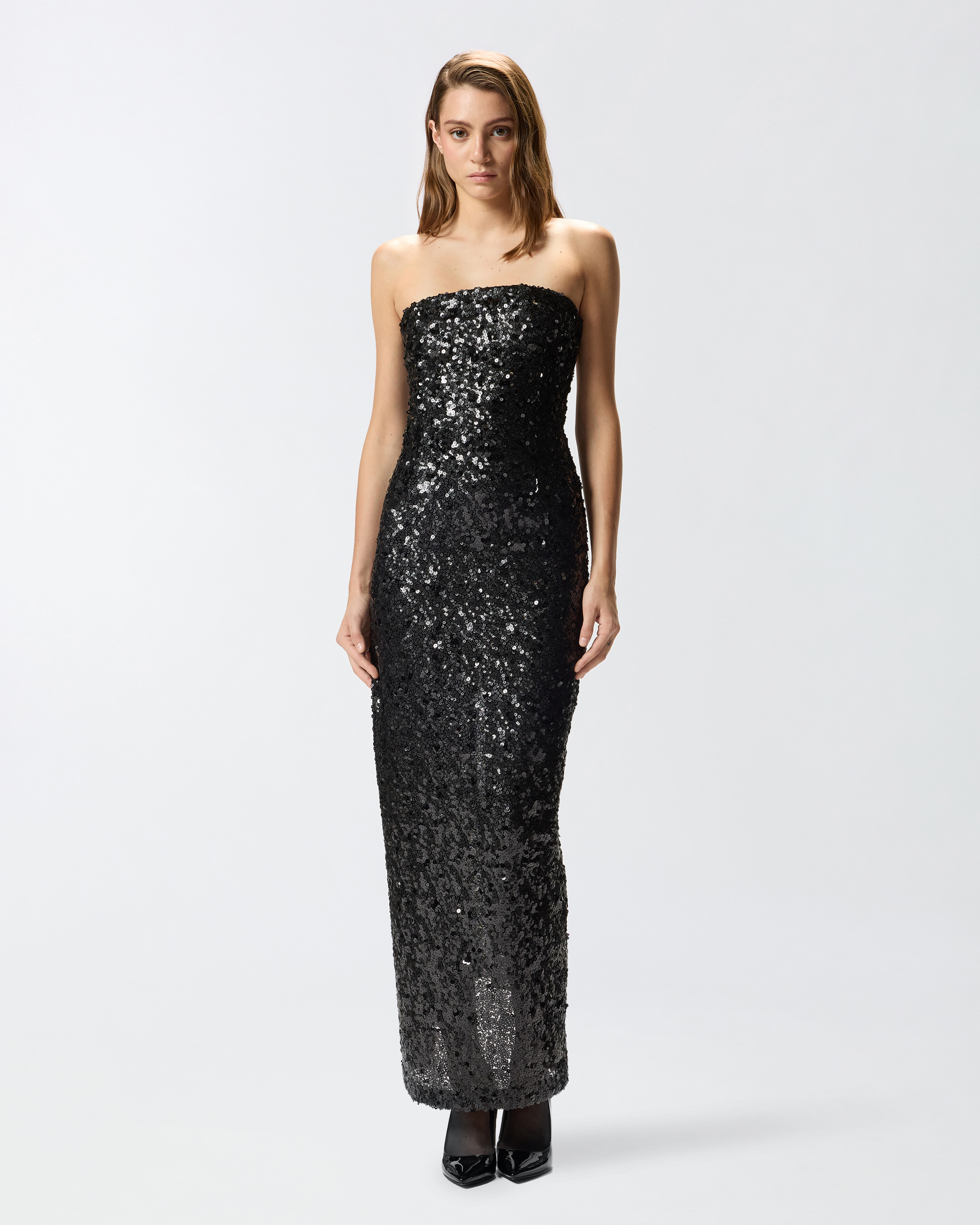 Long dress with sequins PINKO Black