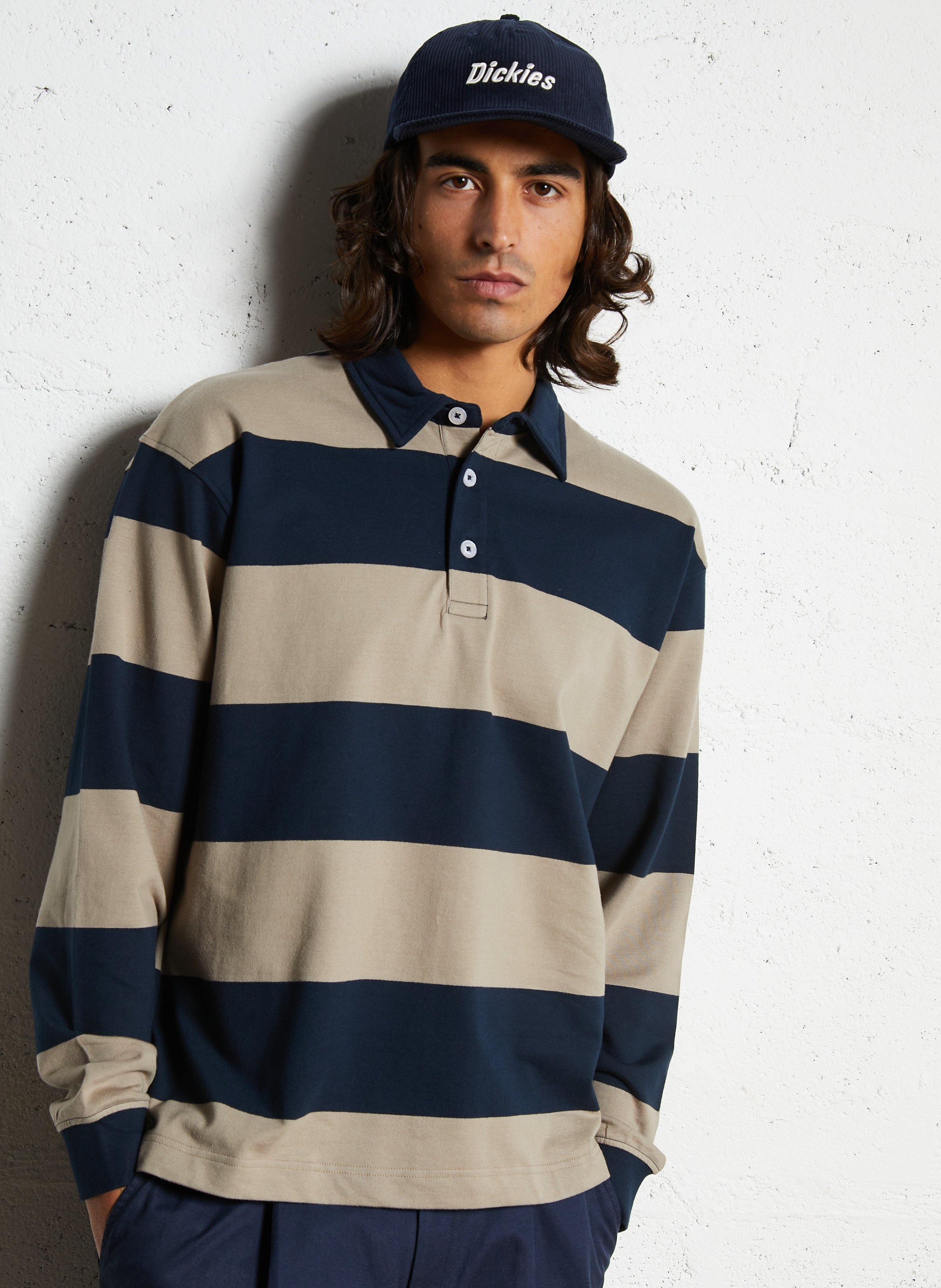 Polo droit en coton MINIMUM Bleu