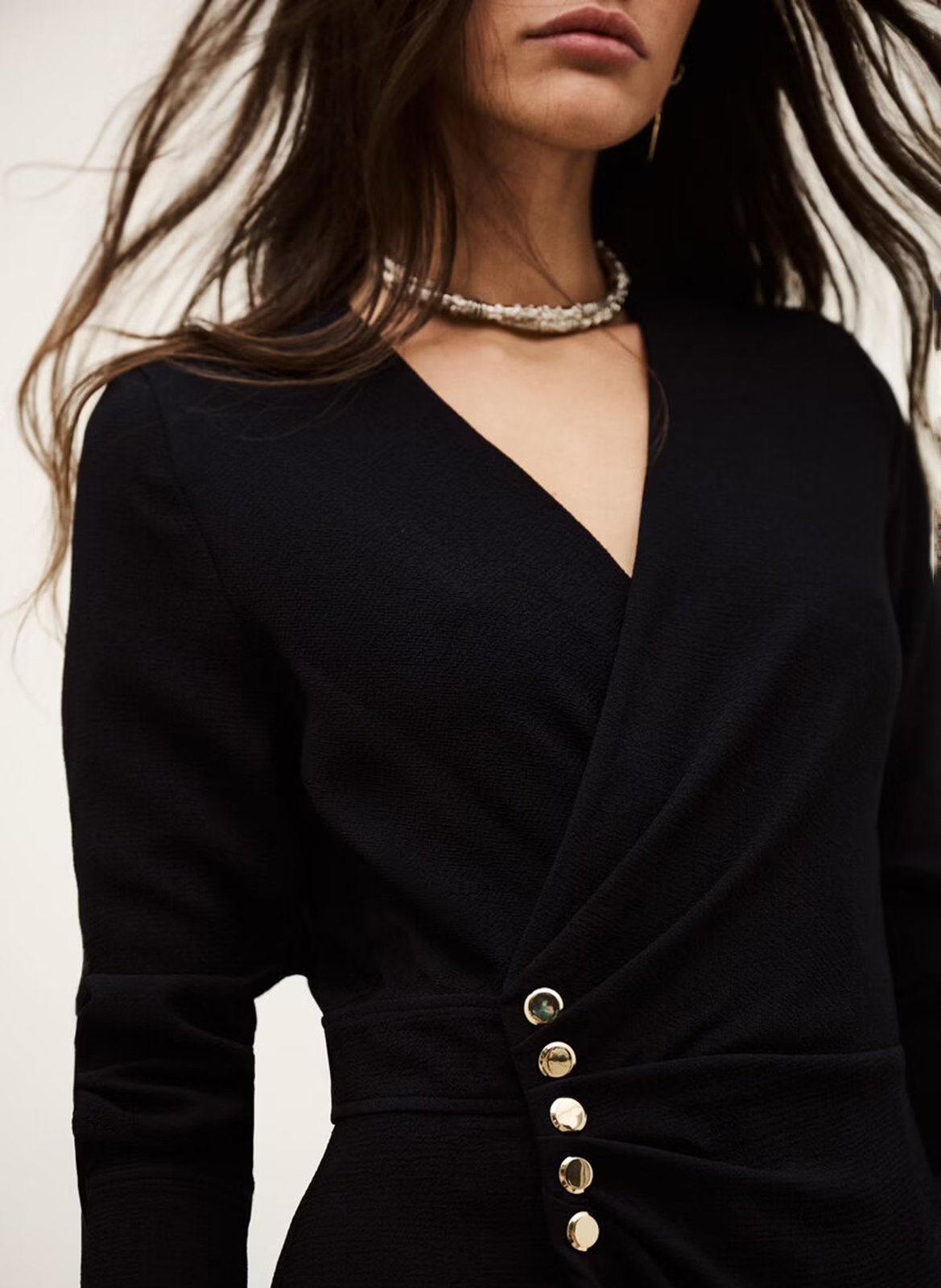 Robe longue col V BA&SH Bleu