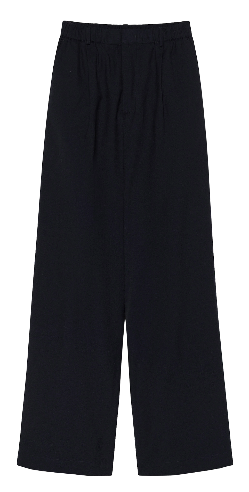 Wide-leg trousers in a blend of wool and cotton POMANDERE Blue