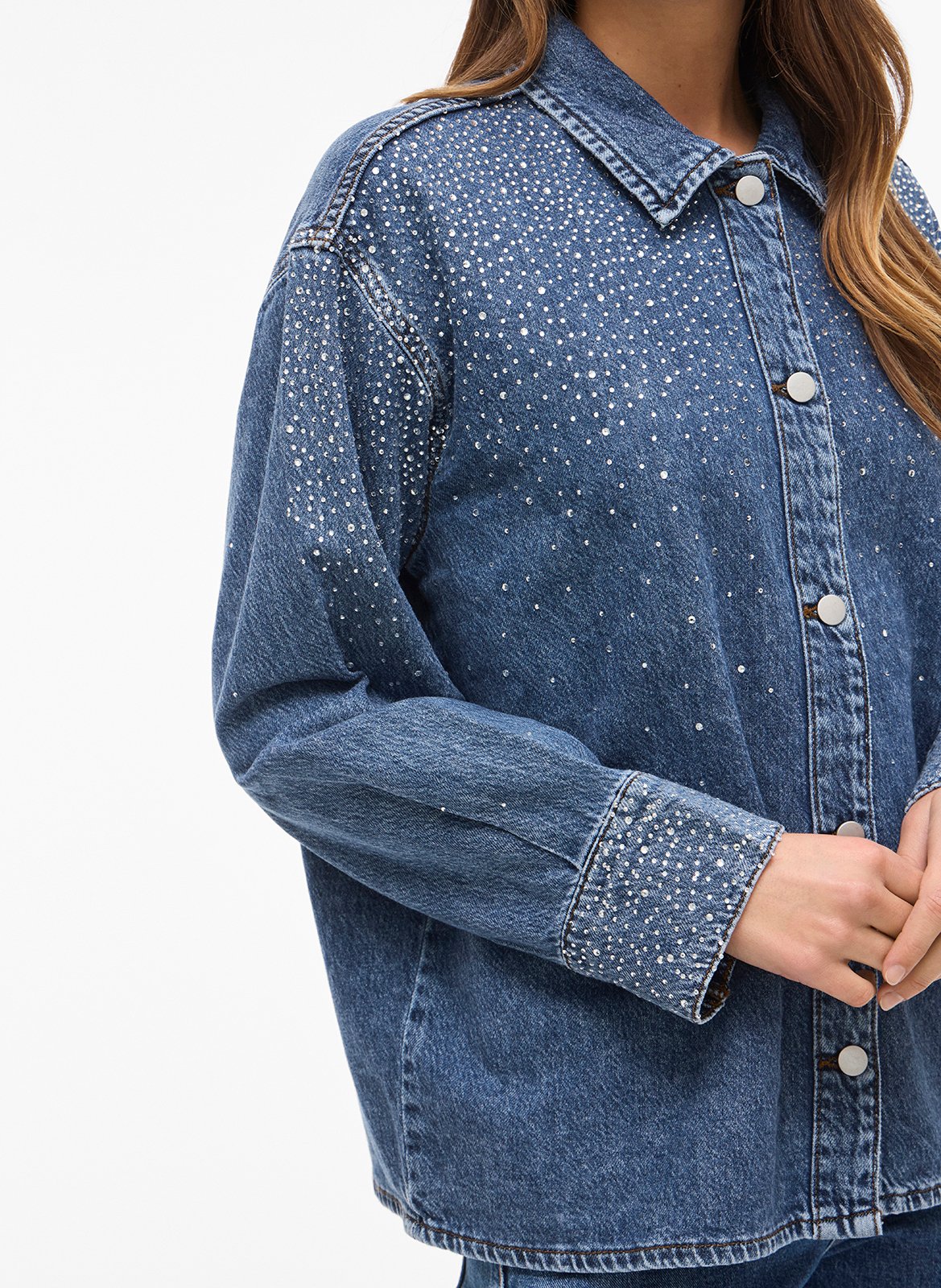 Diamanté shirt VILA Blue