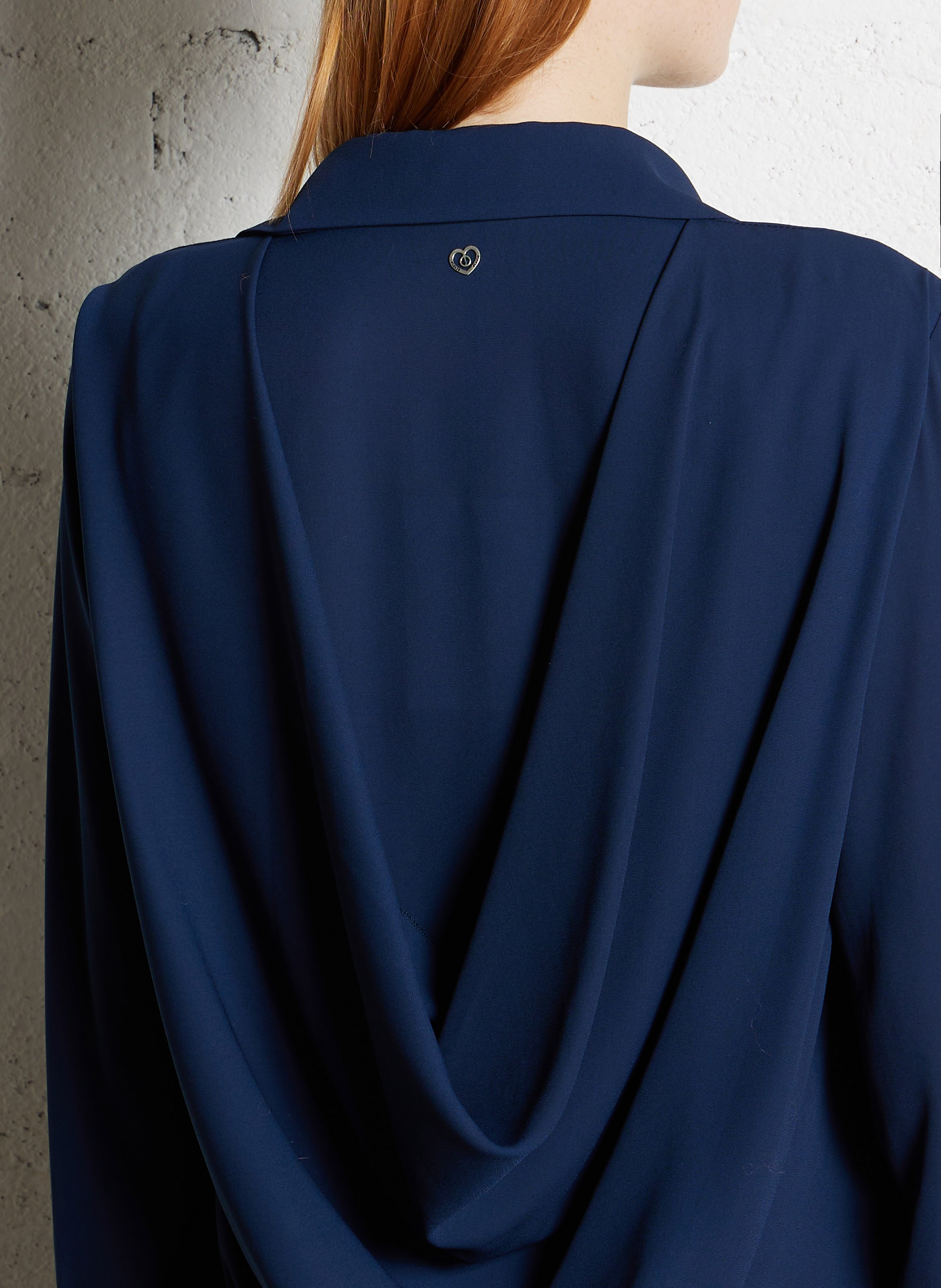 Blouse droite fluide PLEASE Bleu