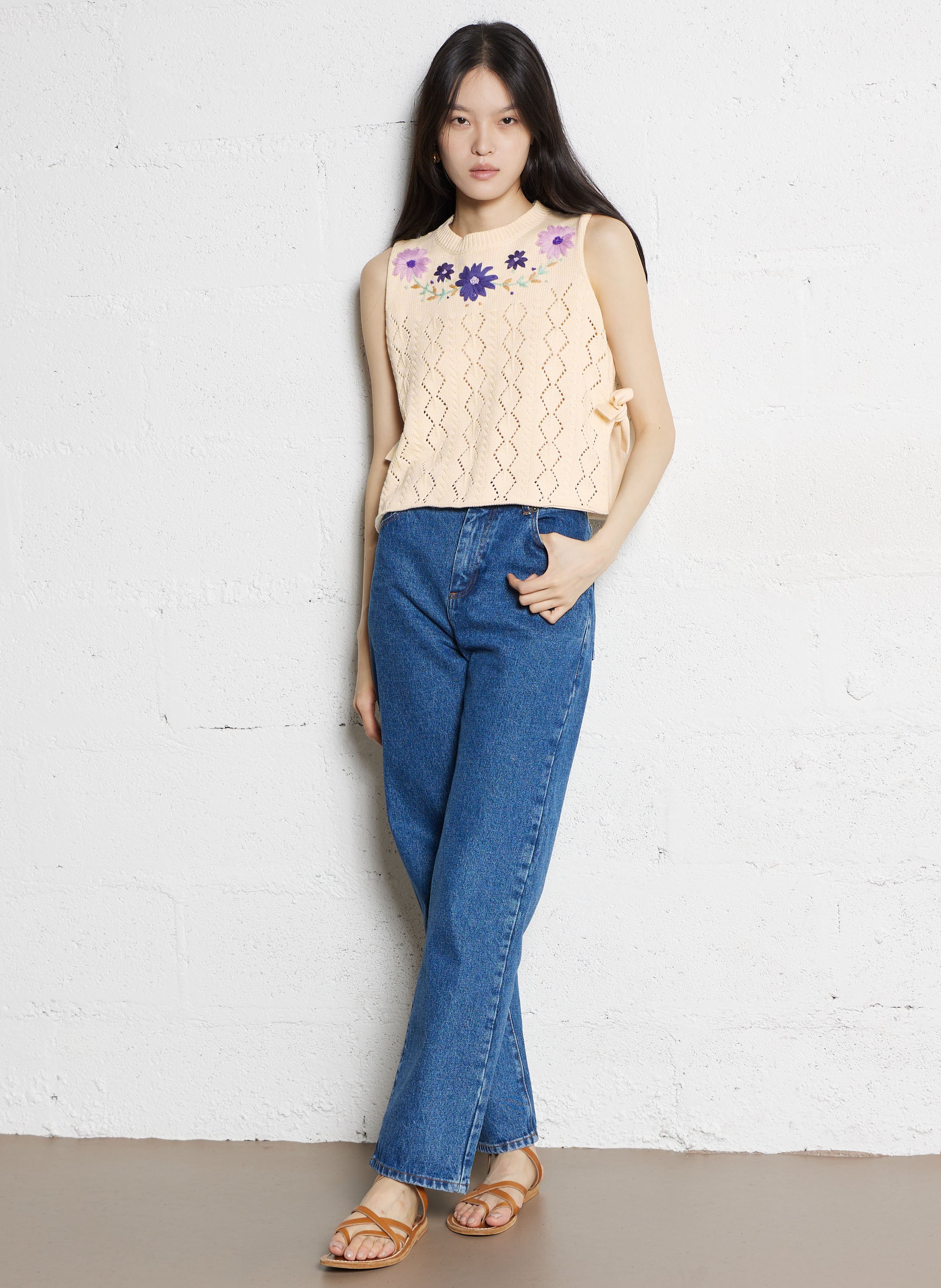 Maglione dritto scollo tondo in cotone ANTIK BATIK Bianco