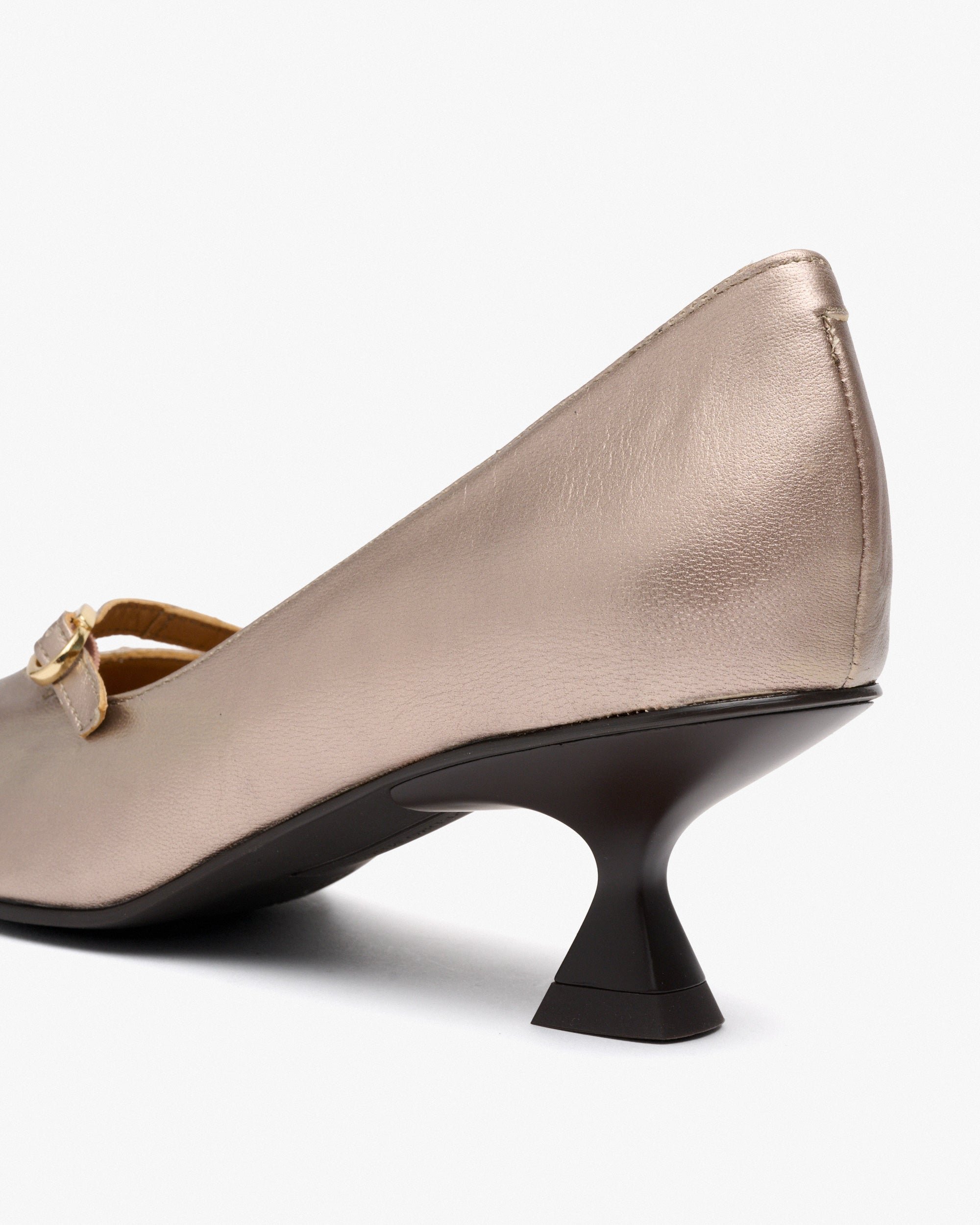 Camelia metallic leather high heels PEDRO MIRALLES Golden