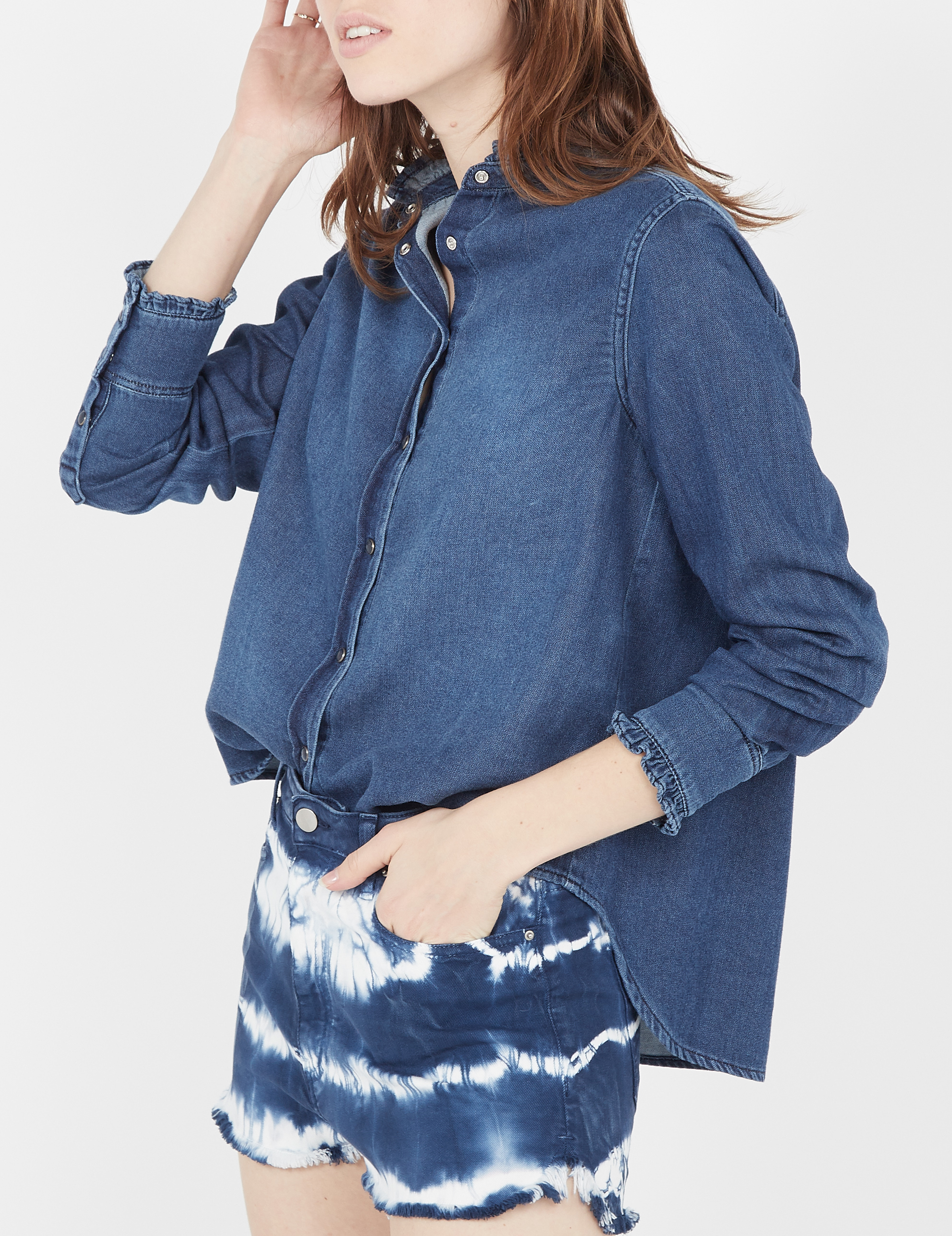 Spijkerblouse met ronde hals ACQUAVERDE Jeans Stone