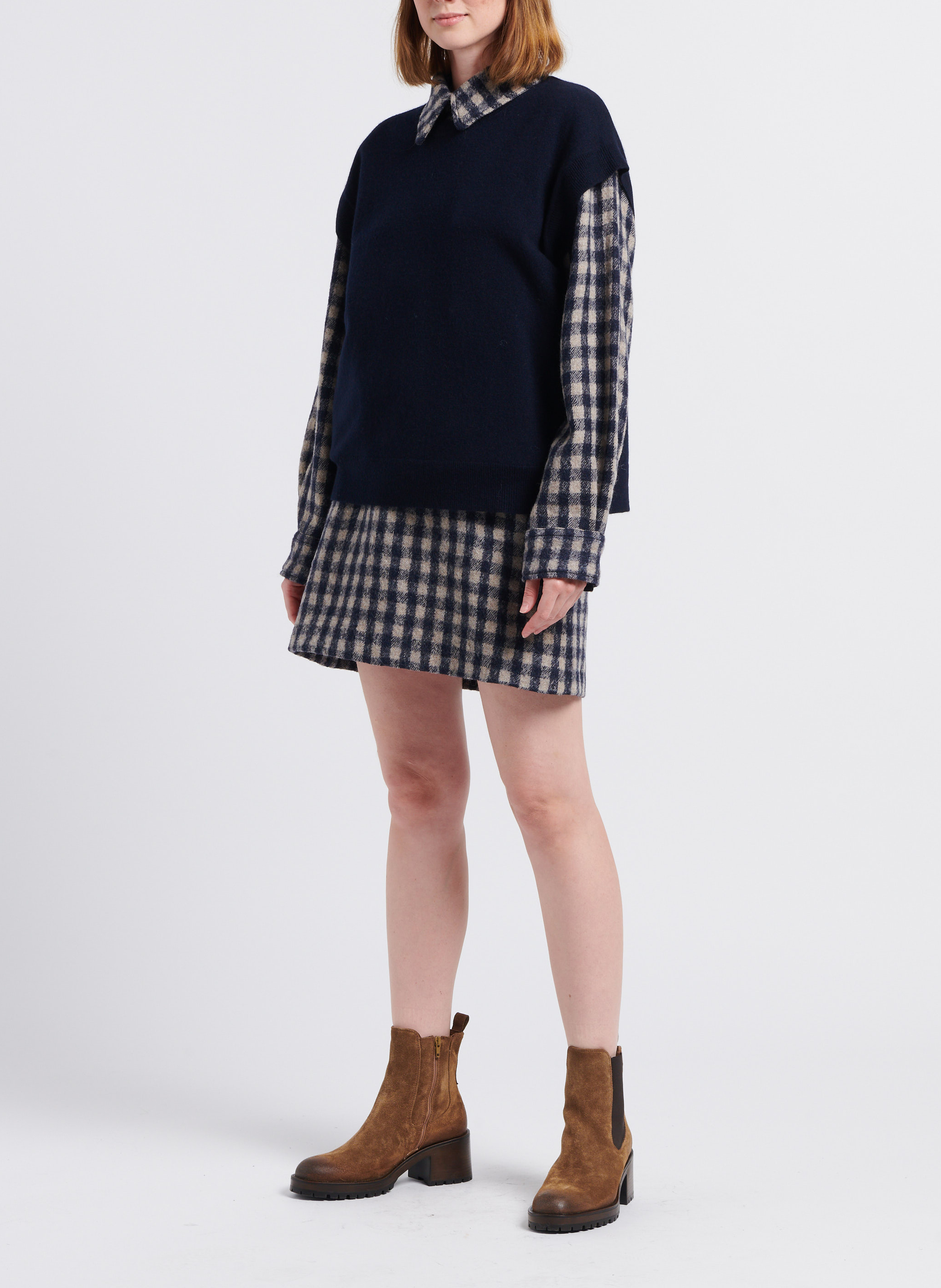 Leren enkellaarzen JONAK Bruin