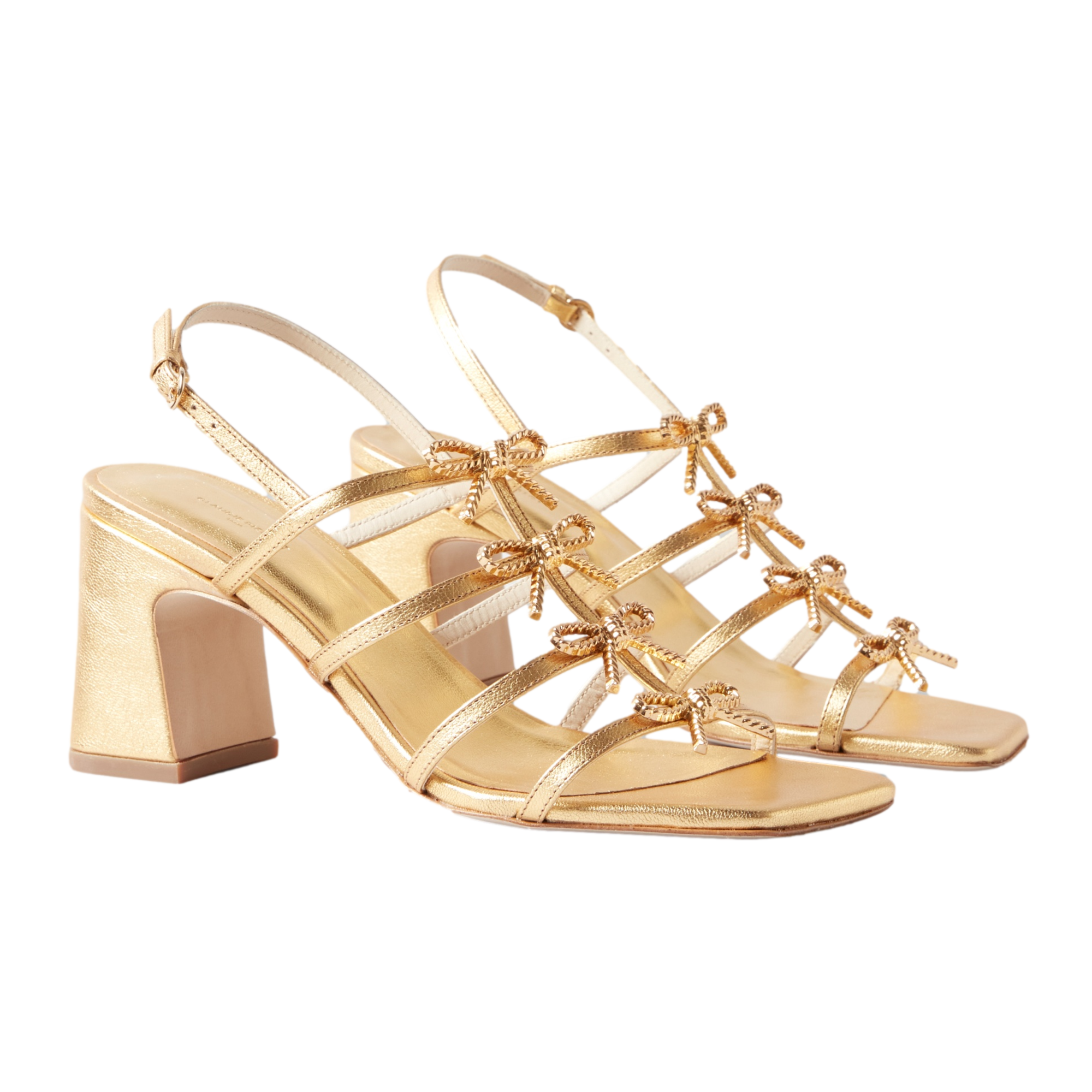 Alice - Ledersandalen mit Absatz CLAUDIE PIERLOT Golden