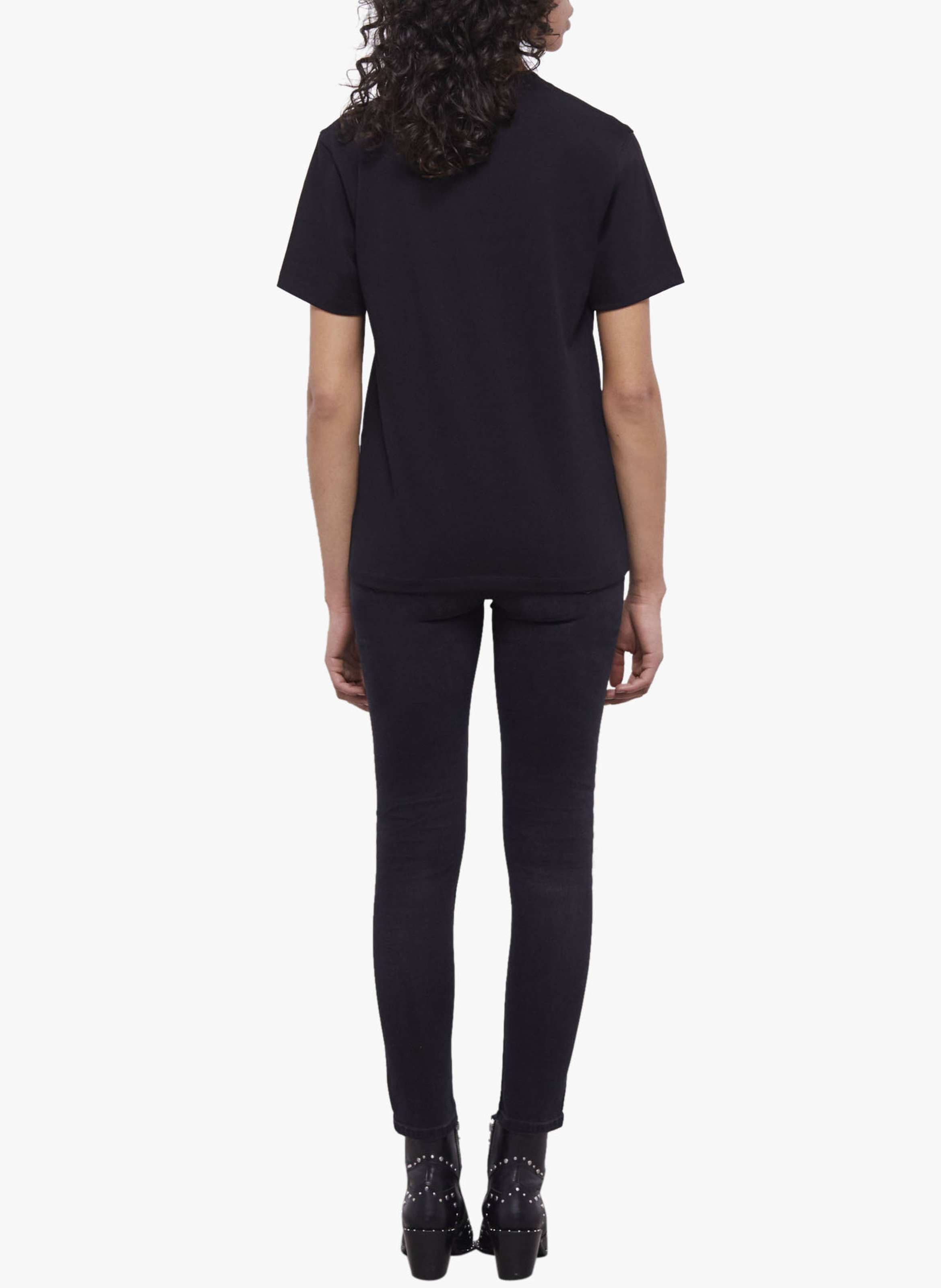 Tee-shirt col rond sérigraphié en coton  THE KOOPLES Noir