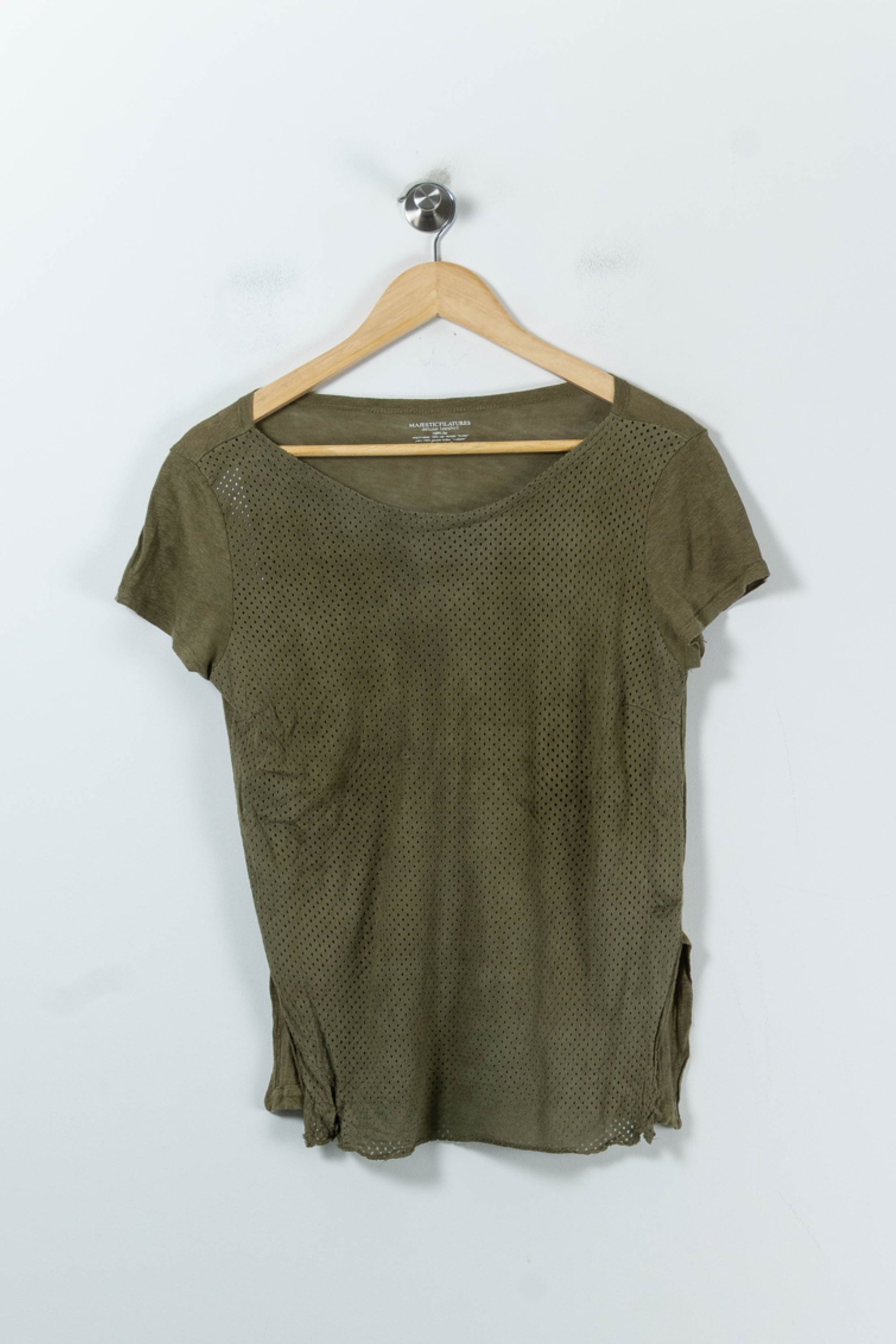 Tommy Badge T-shirt MAJESTIC FILATURES - SECONDE MAIN Green