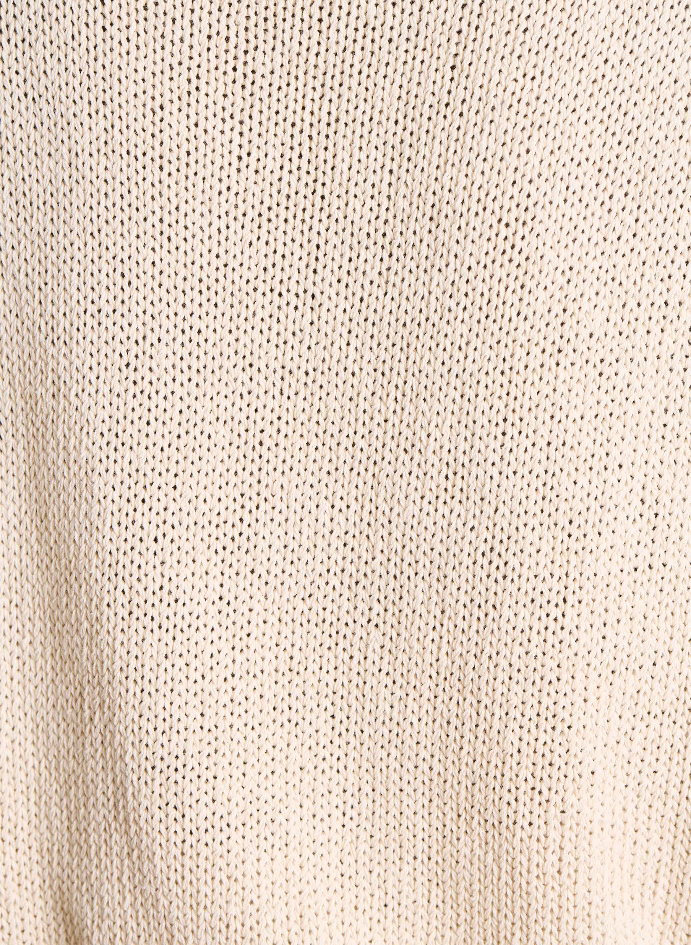 Straight fit round neck jacquard top in blended recycled cotton LA FEE MARABOUTEE Brown