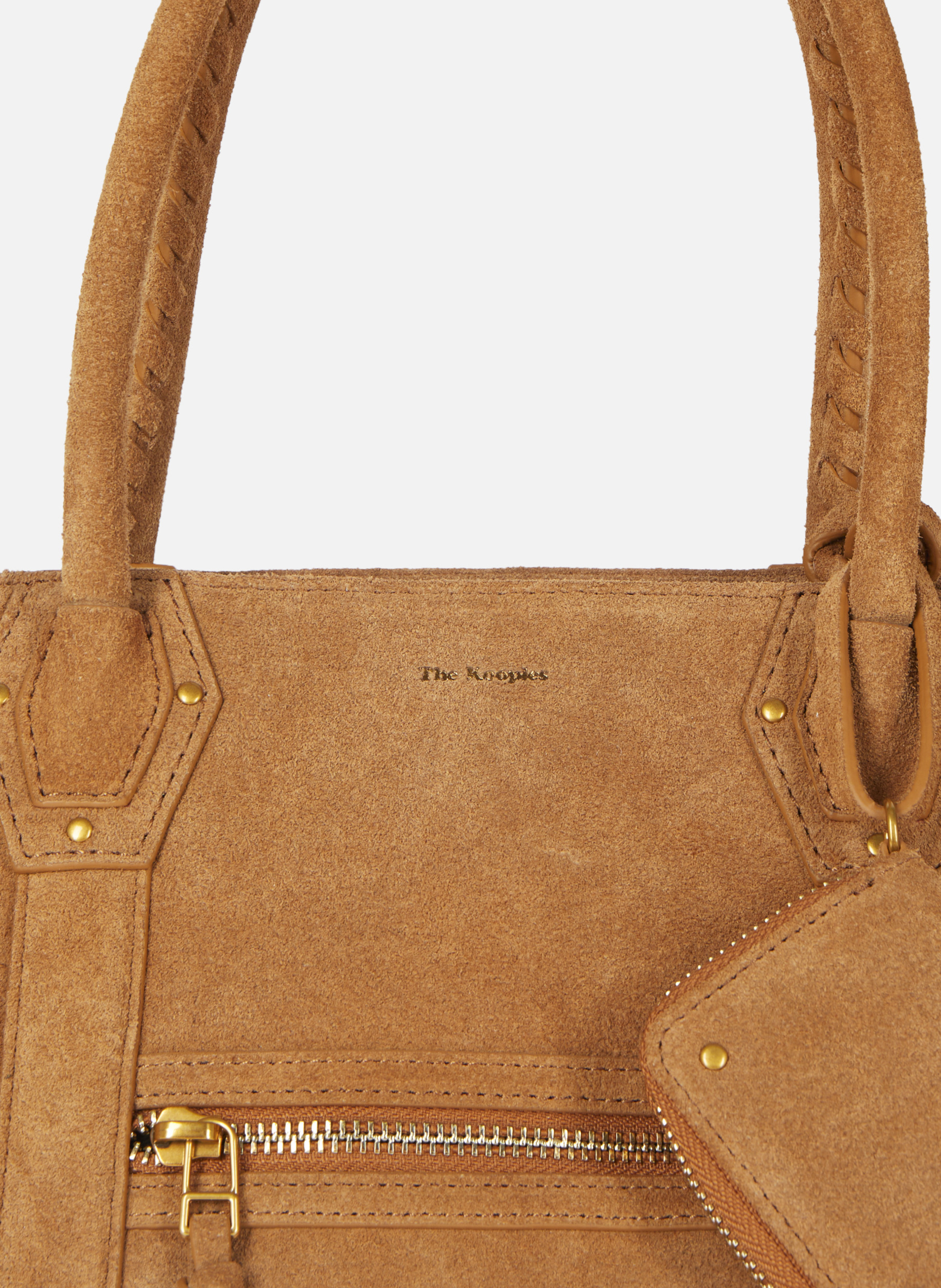 Suede tote bag THE KOOPLES Brown
