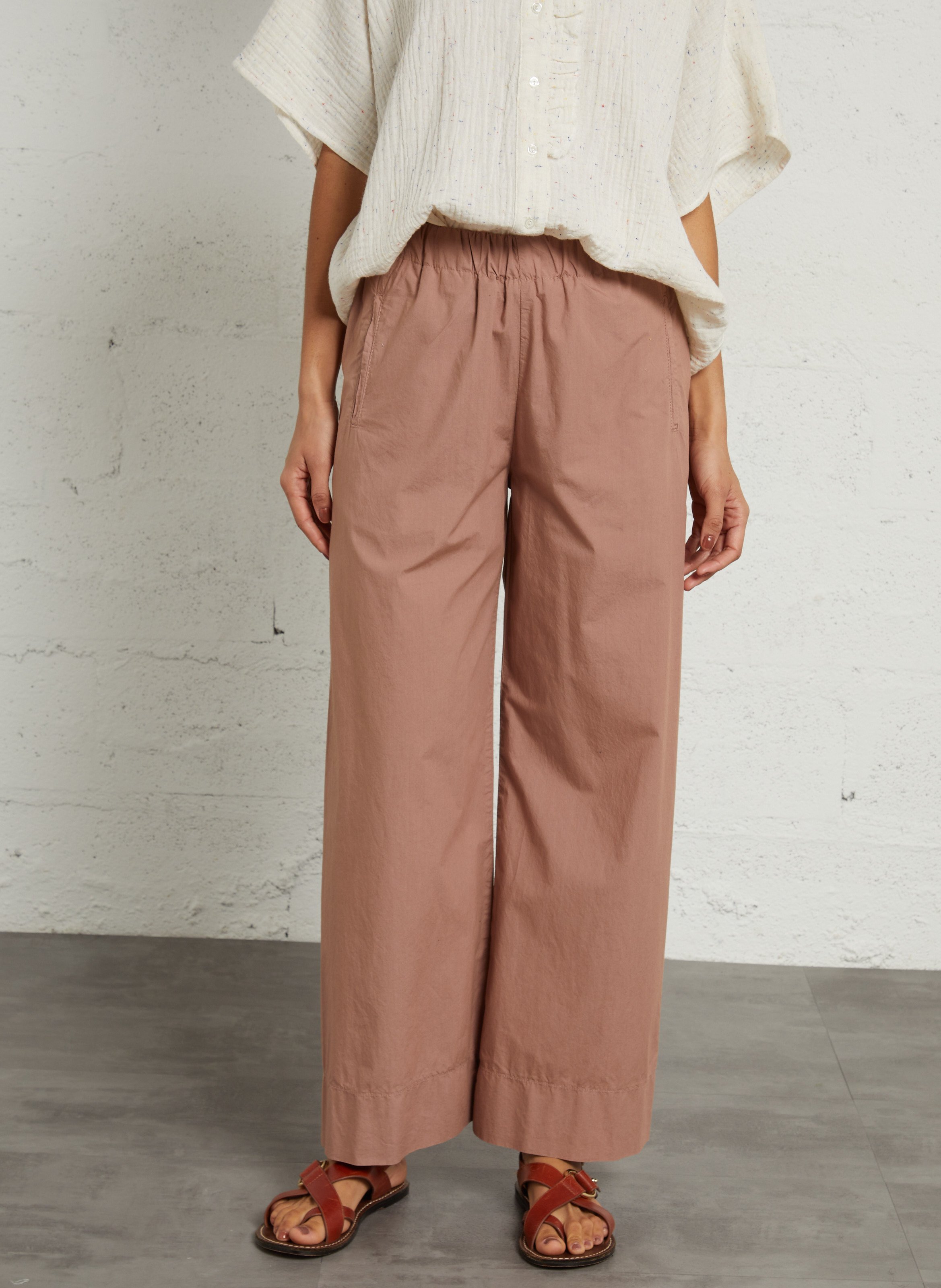 Gerade geschnittene Baumwollhose HOD PARIS Braun