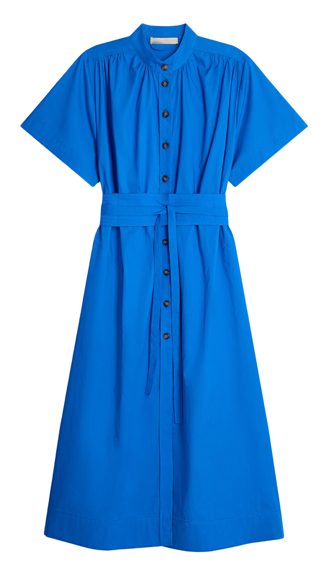 Robe midi col rond ceinturée unie VANESSA BRUNO Blue