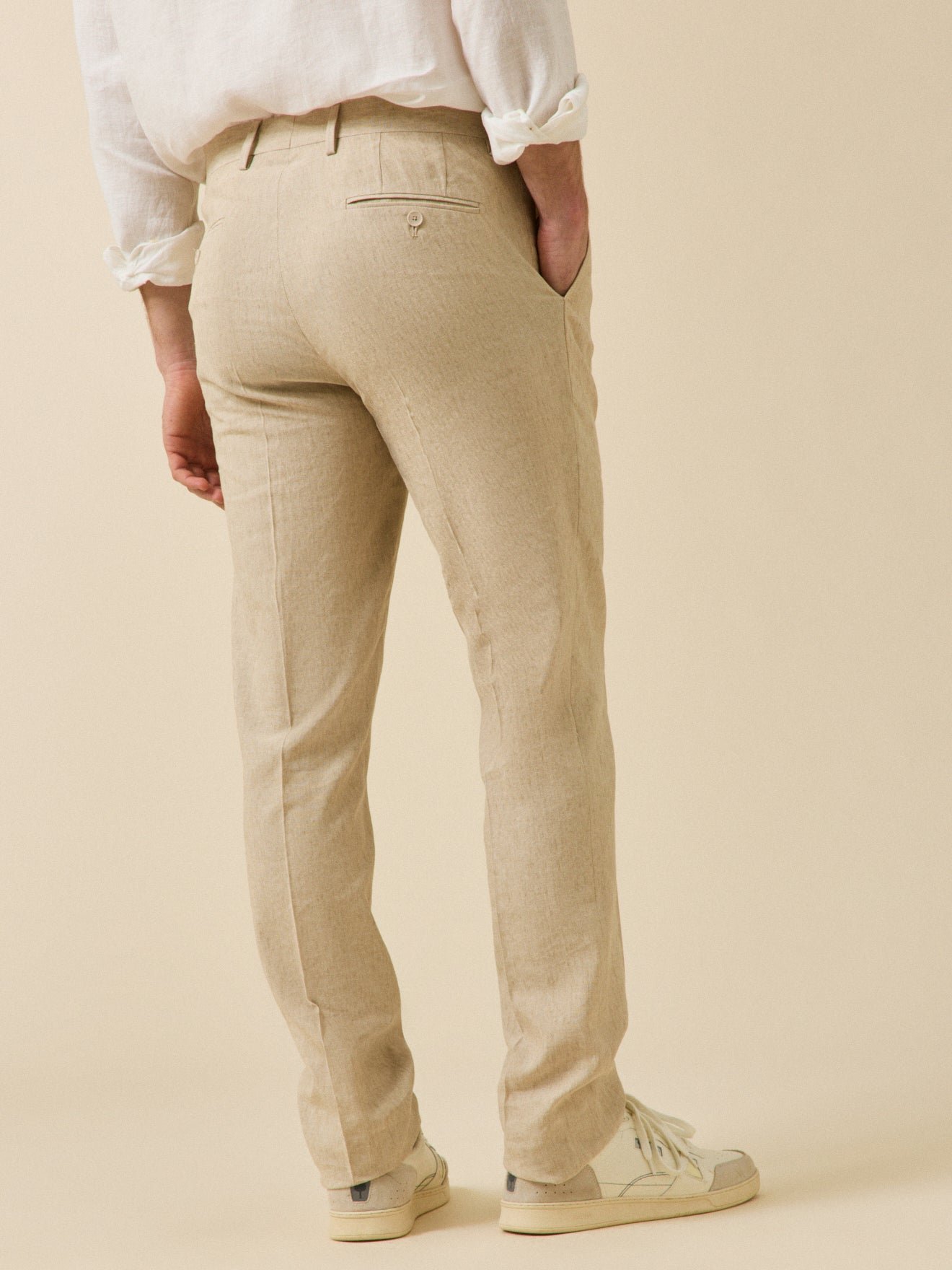 Pantalon de costume  lin mélangé CYRILLUS Beige
