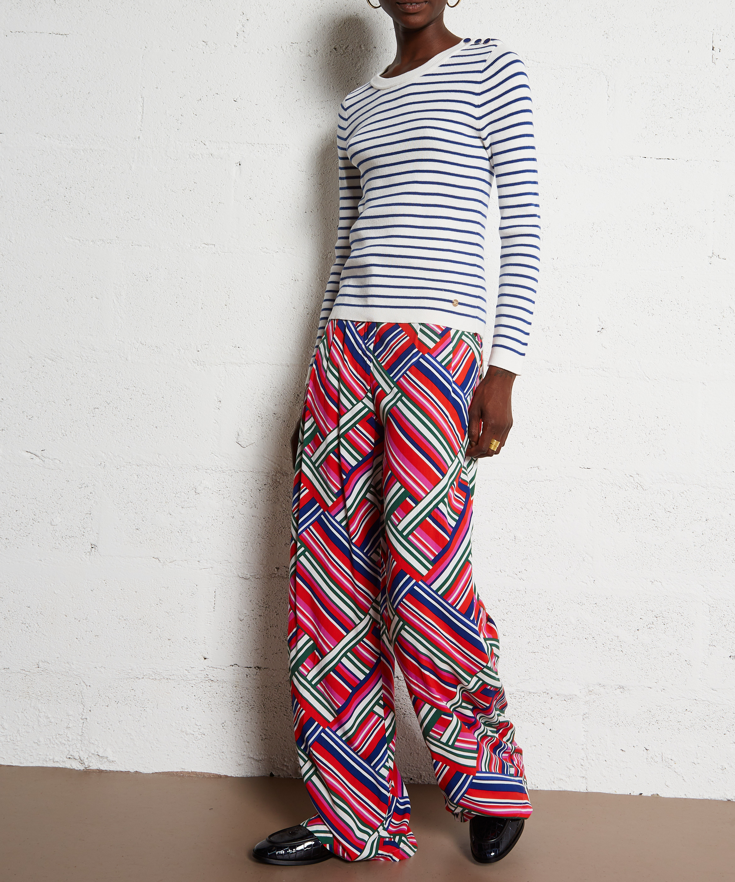 Norton printed straight trousers LA PETITE ETOILE Multicolored