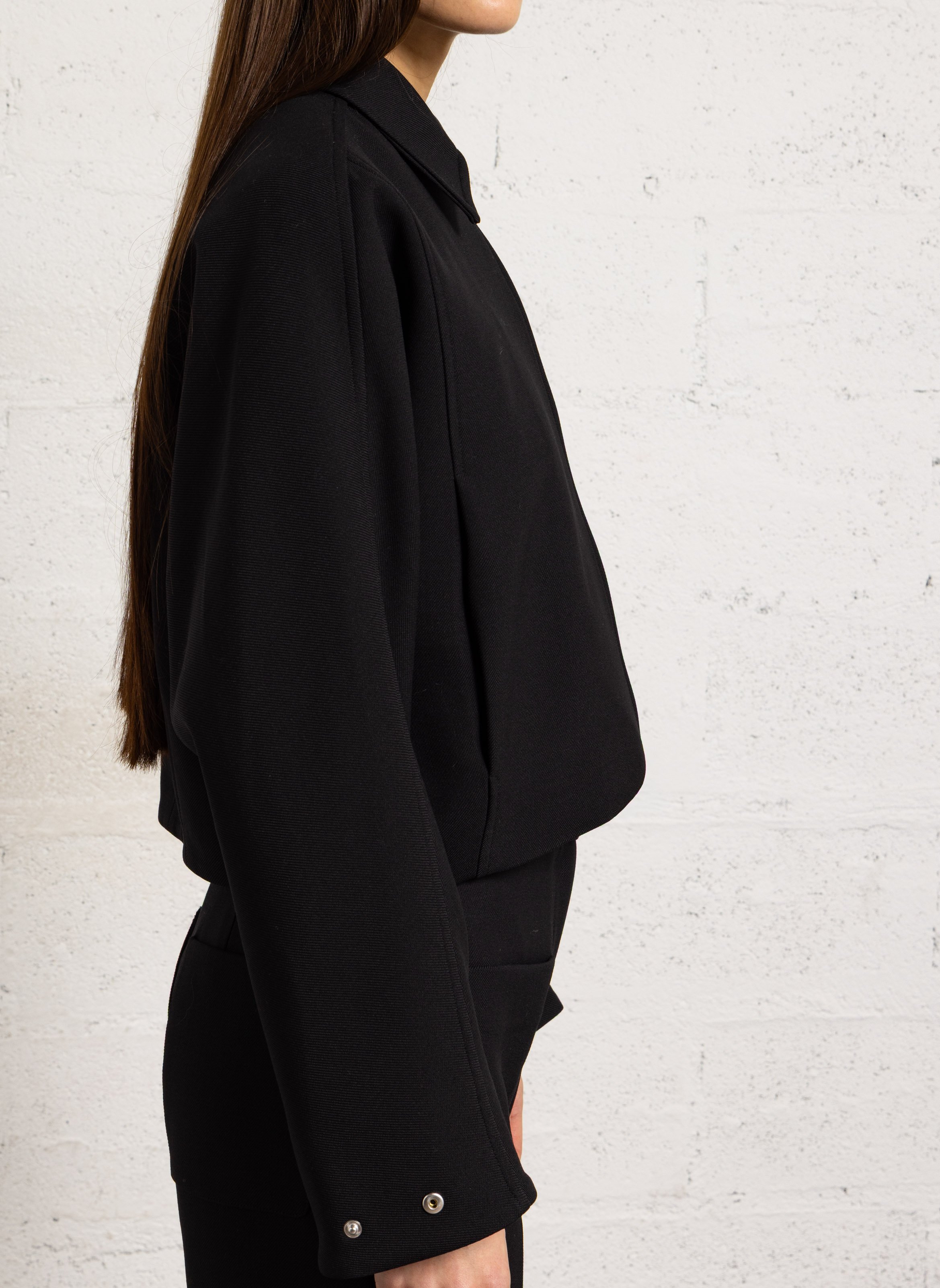 Veste courte ample zippée unie MARGAUX LONNBERG Noir