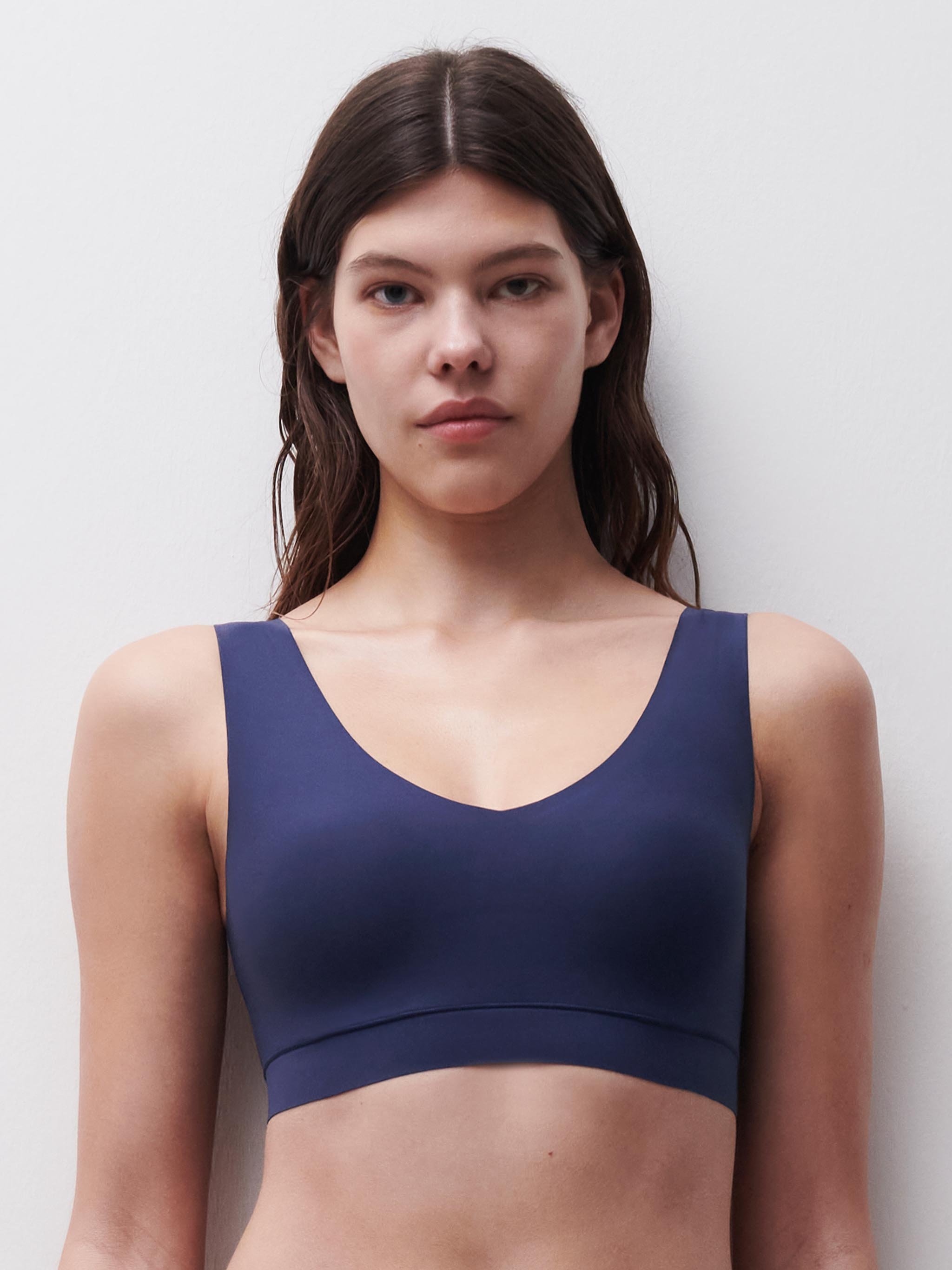 V-neck bralette with cups CHANTELLE Blue
