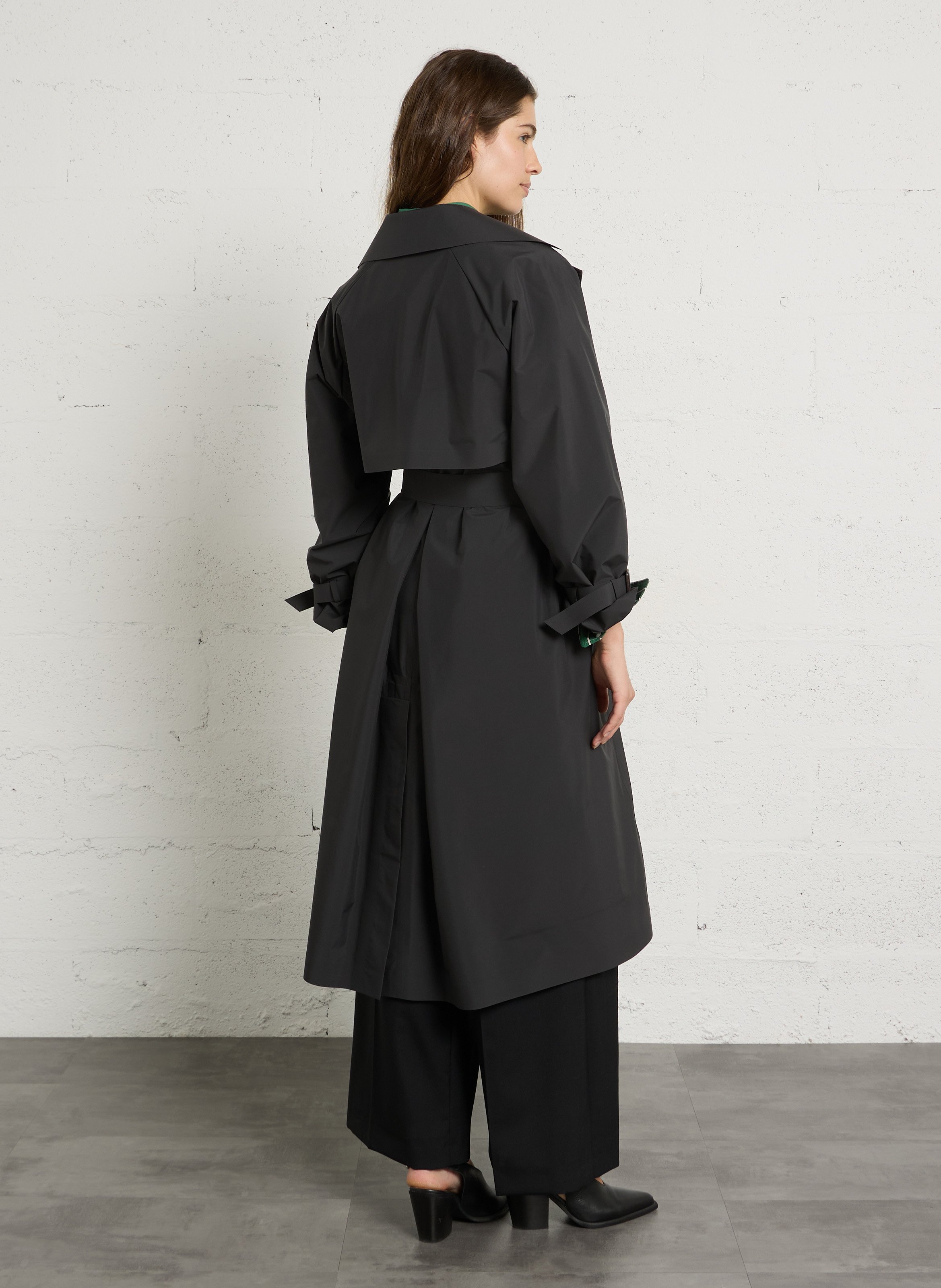 Gerade geschnittener Trenchcoat mit Reverskragen MAX MARA WEEK END Schwarz