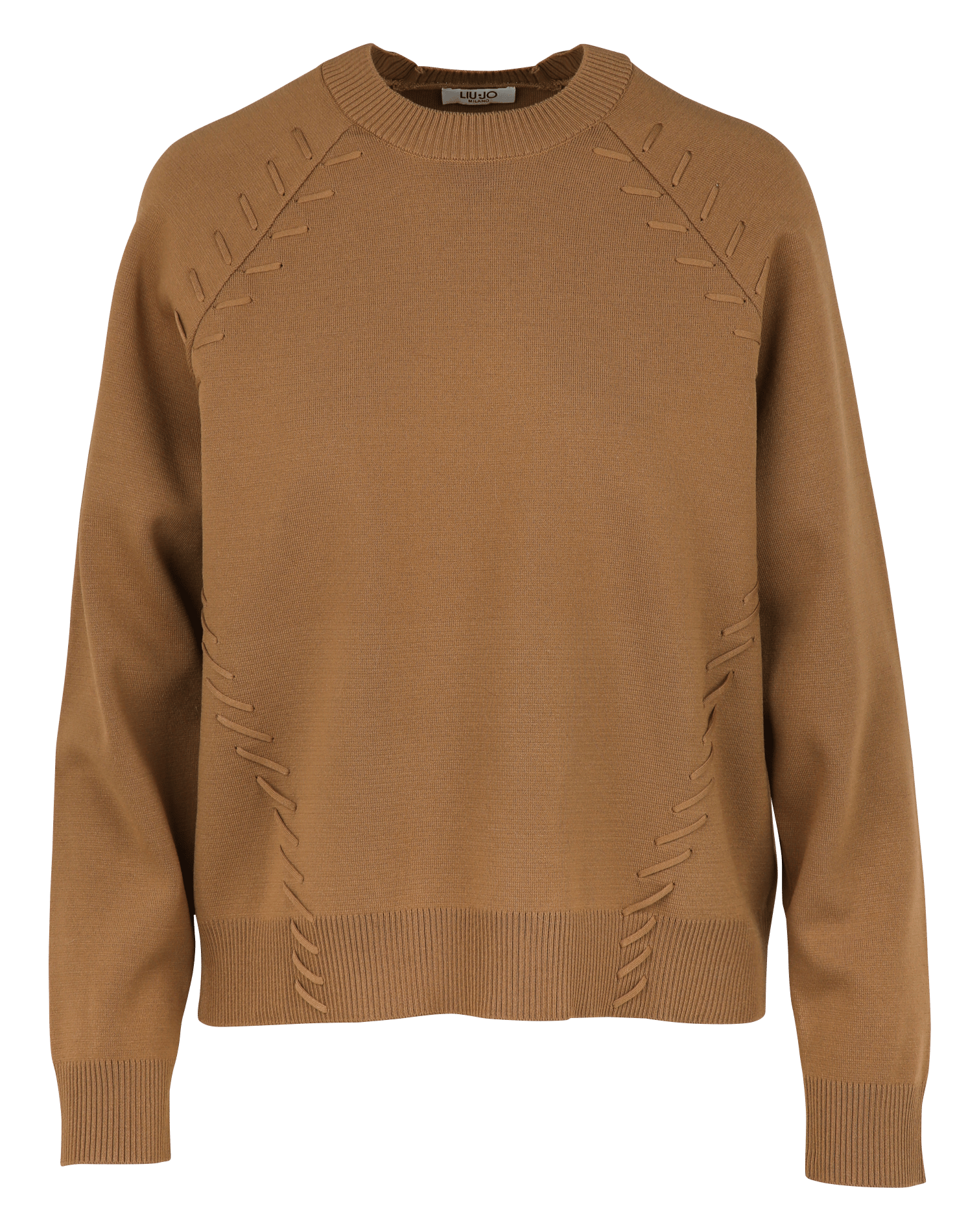 Pull oversize col montant LIU JO Marron
