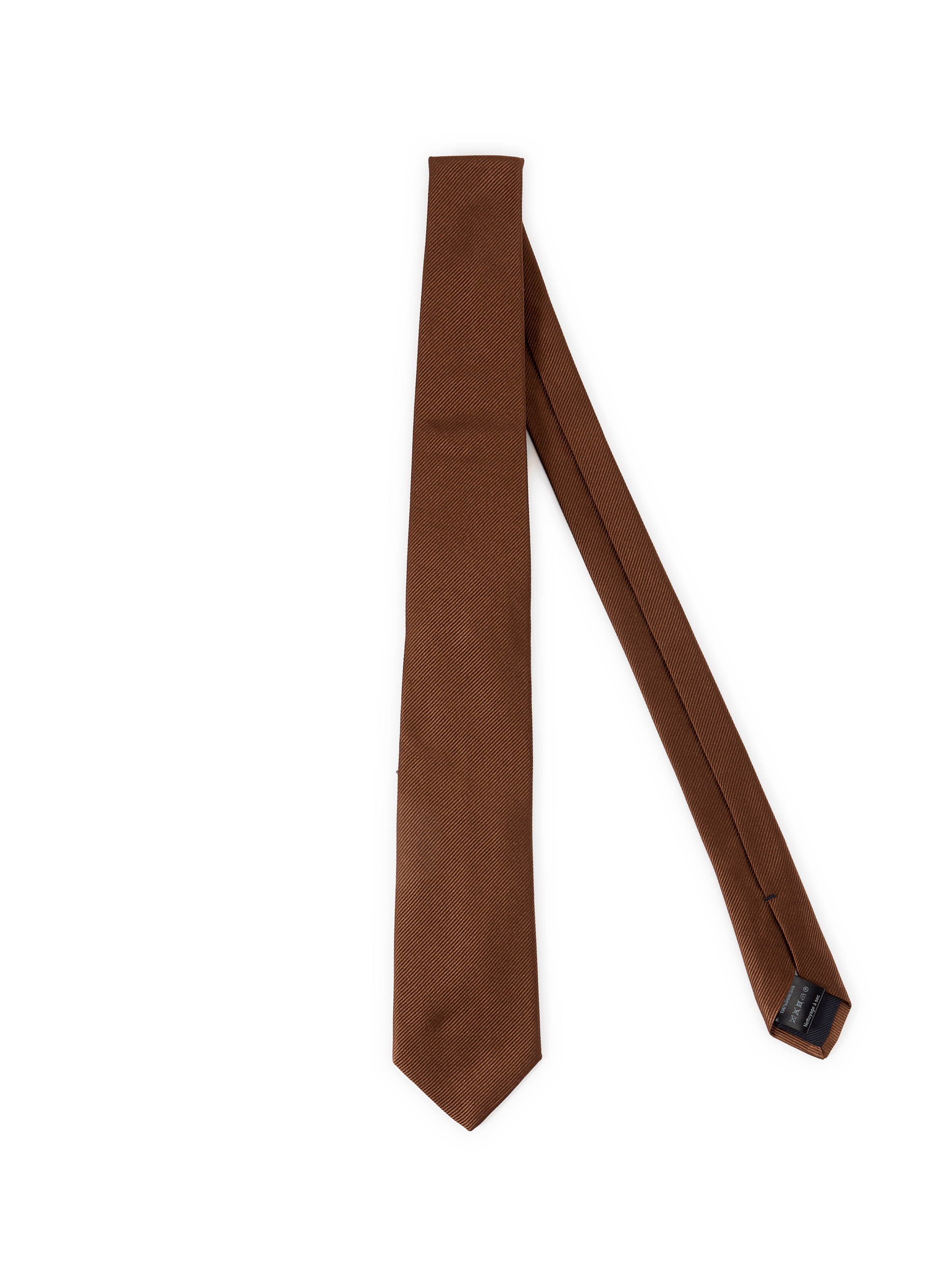 Solid silk tie AU PRINTEMPS PARIS Brown