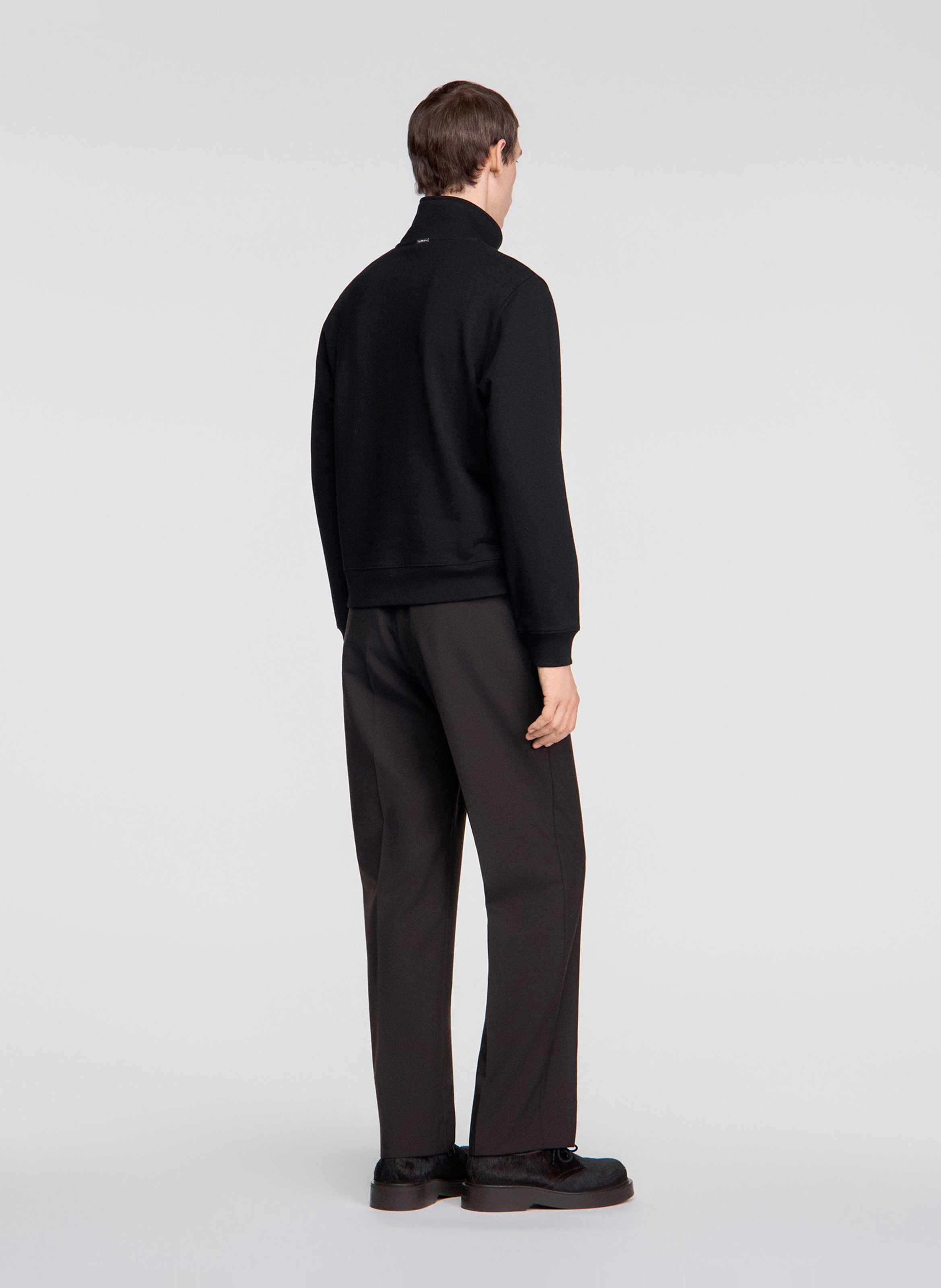 Troyer-Pullover aus Wollmix SANDRO Schwarz