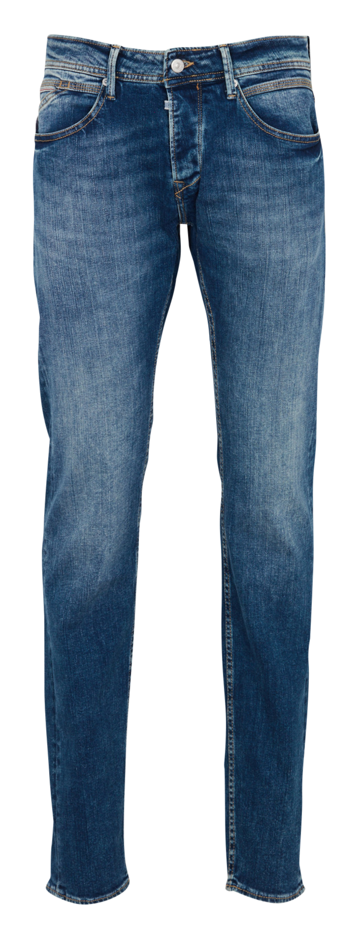 Jean ajusté en denim de coton  LE TEMPS DES CERISES Bleu