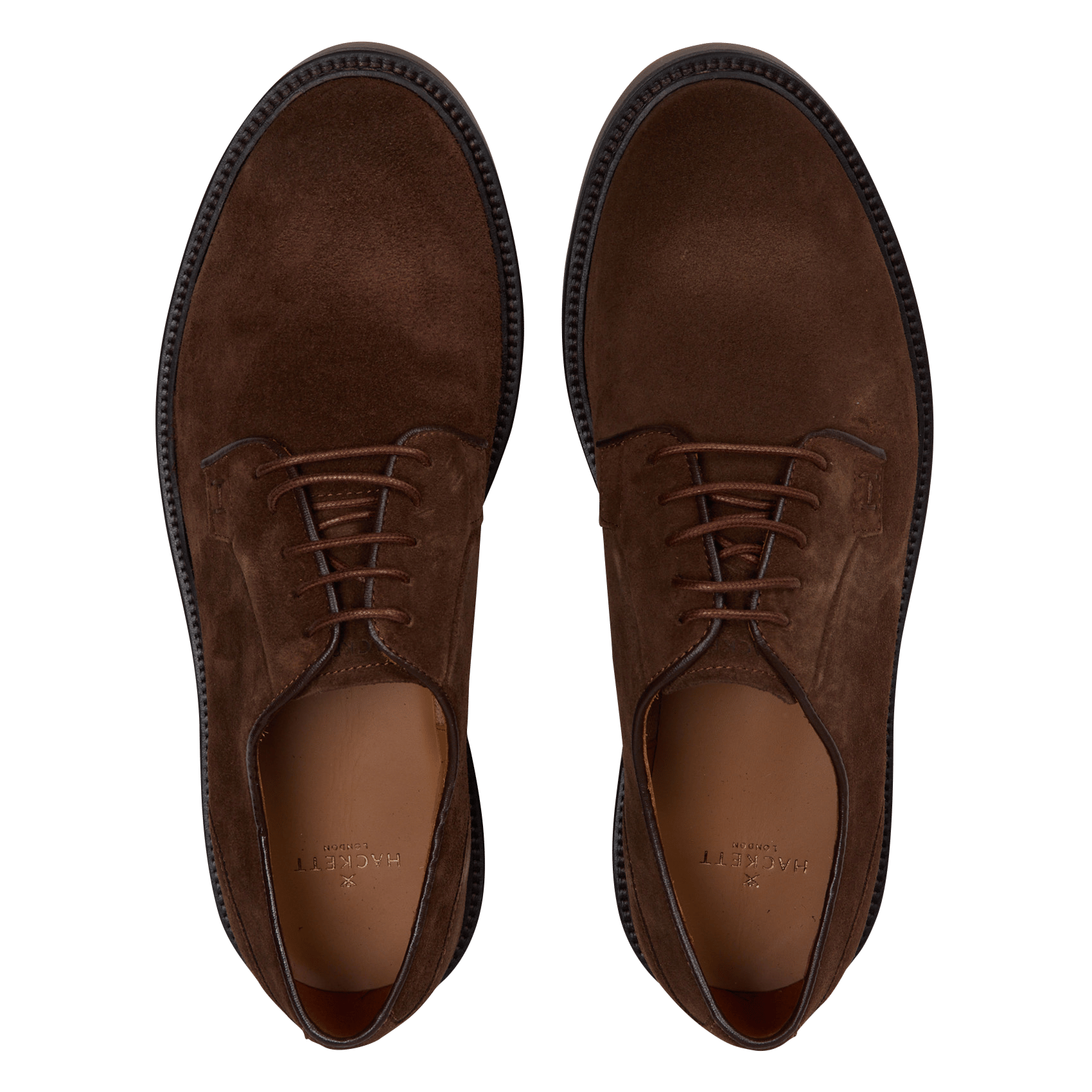 Lederschuhe in Wildlederoptik HACKETT Braun