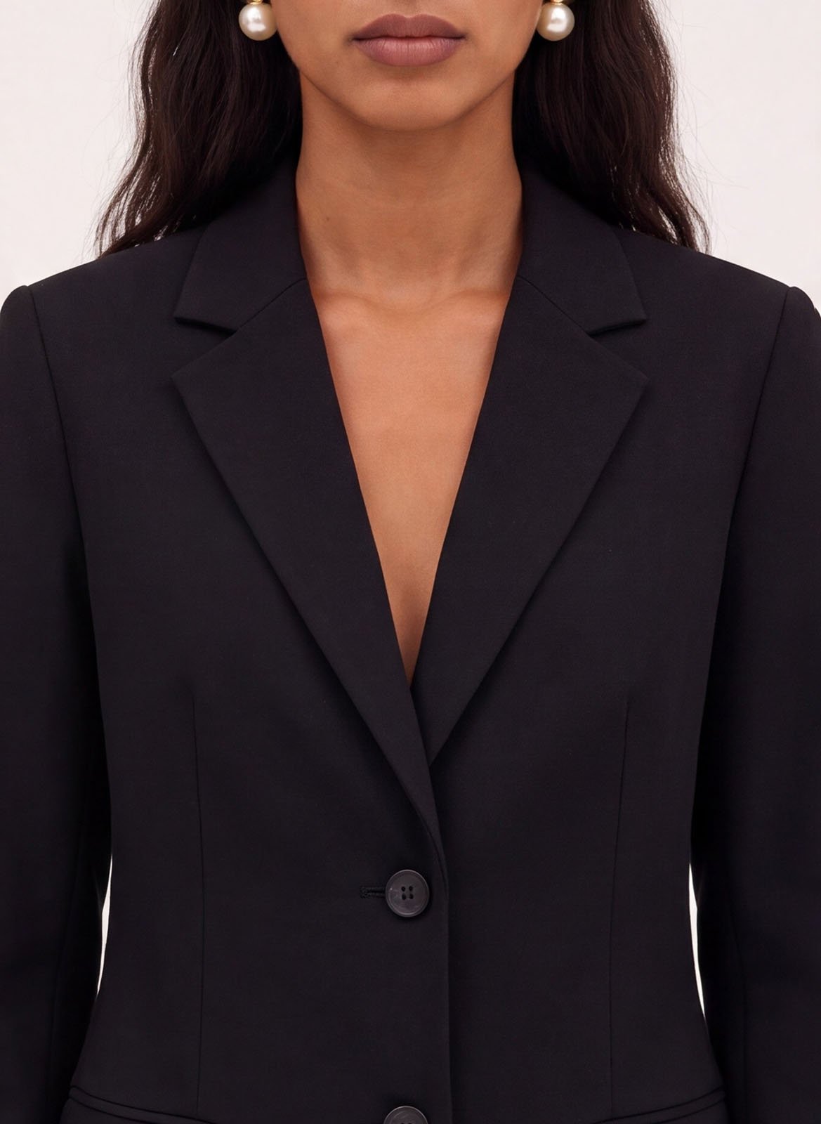 Rechte blazer met reverskraag | Zwart KOOKAI Dames