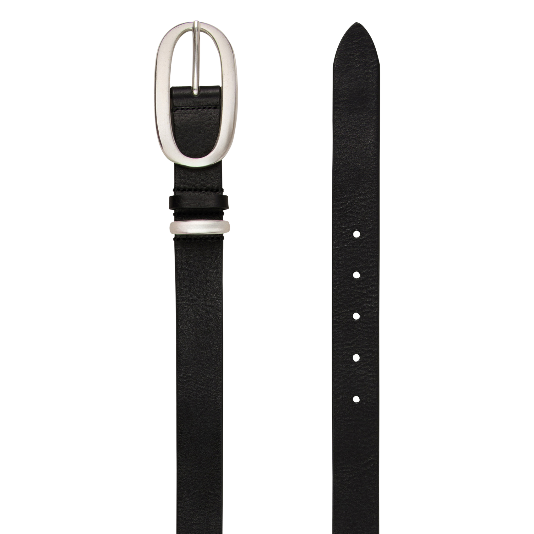Ceinture à boucle en cuir  BA&SH Noir