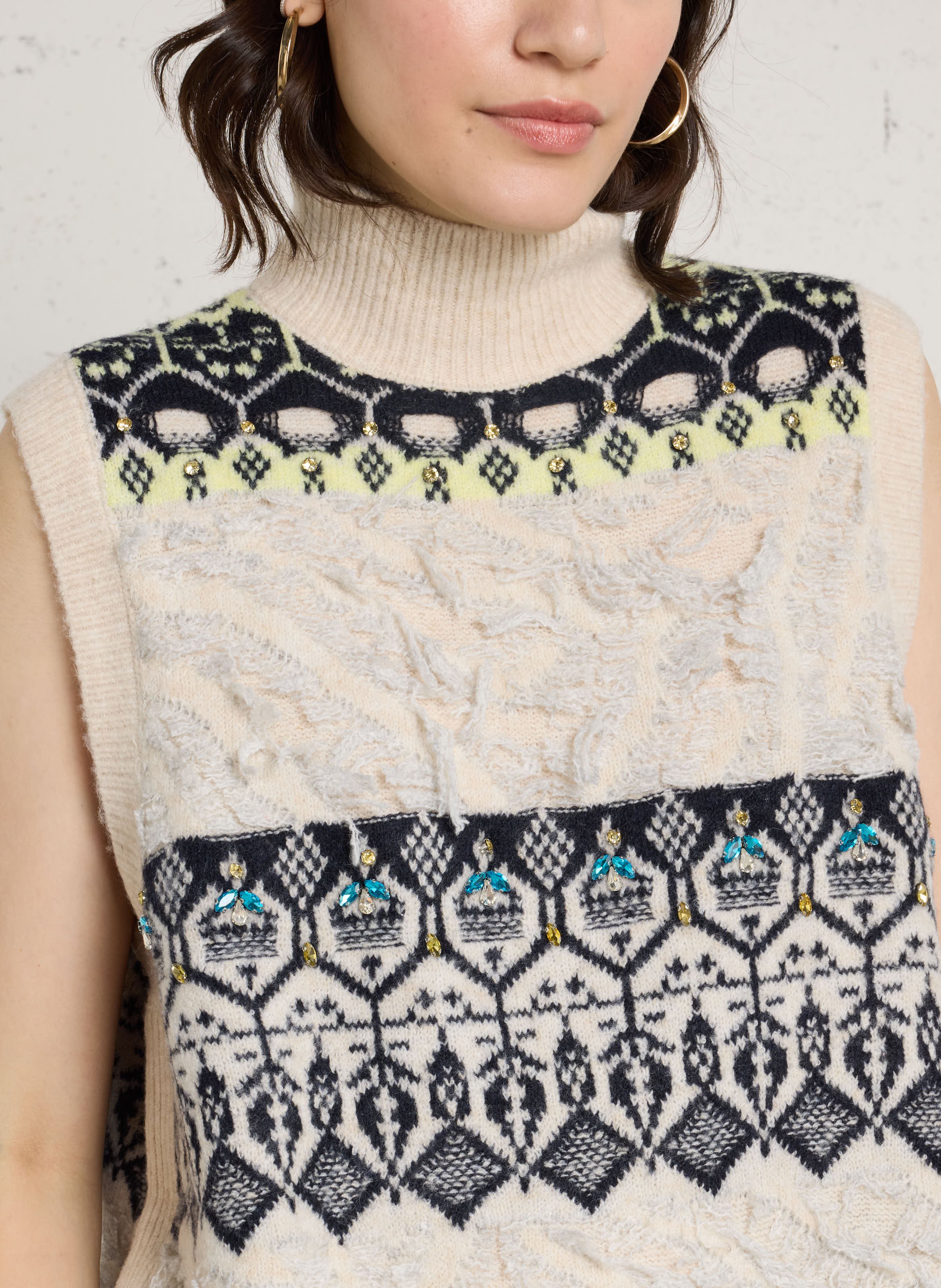 Gilet sans manches col montant droit  LIU JO Multicolore