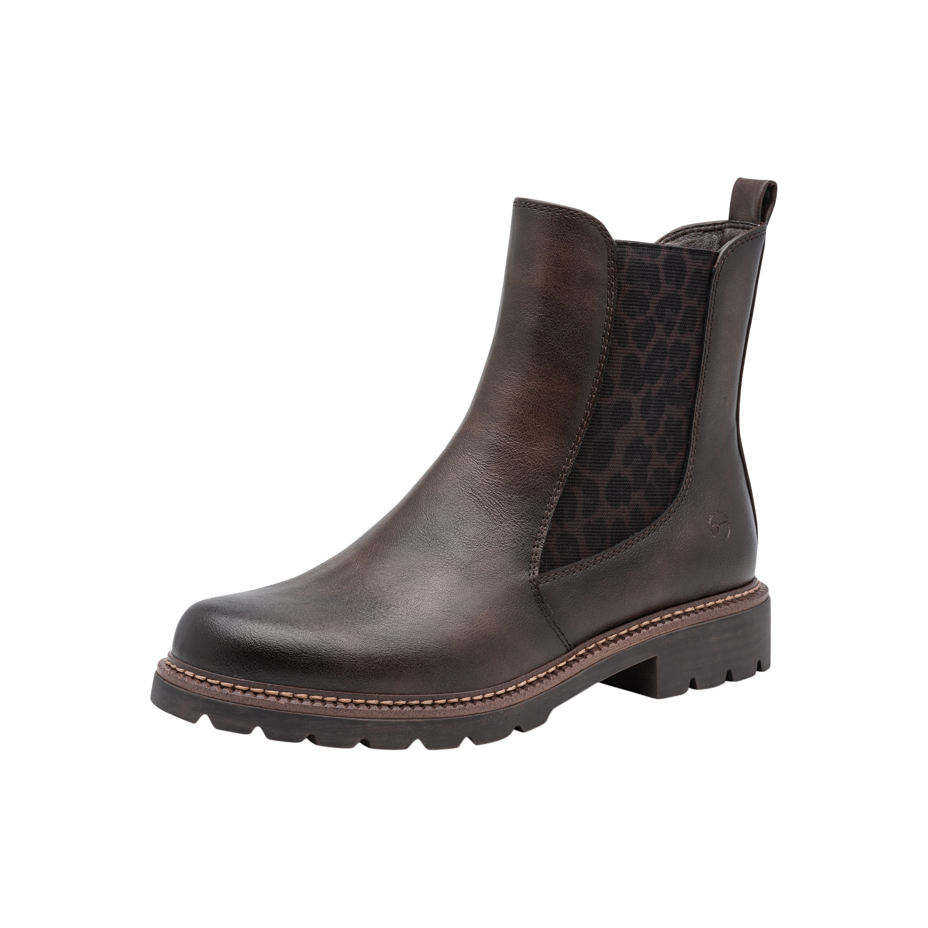 Slip-on booties TAMARIS Brown