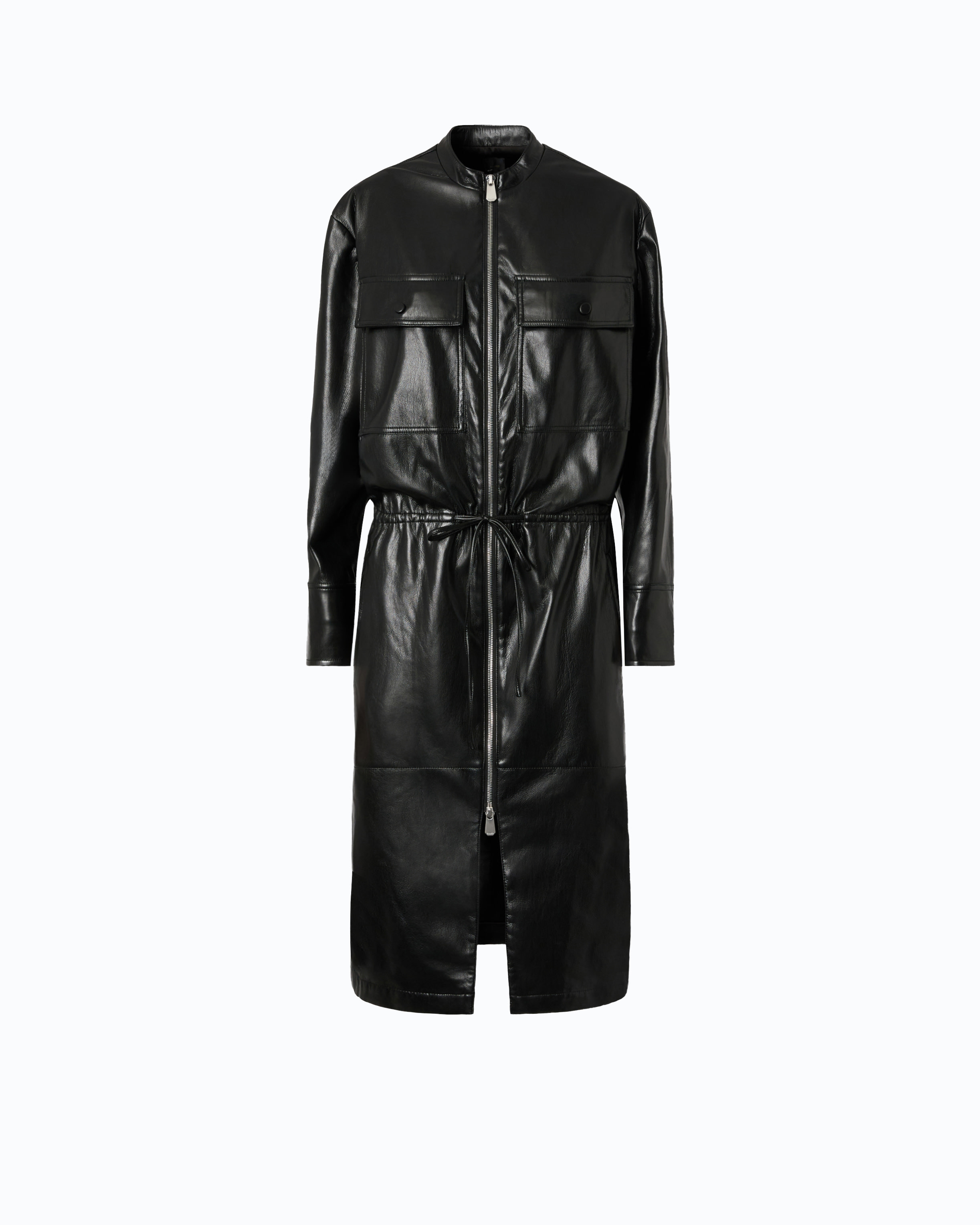 Robe midi zippée effet cuir PINKO Noir