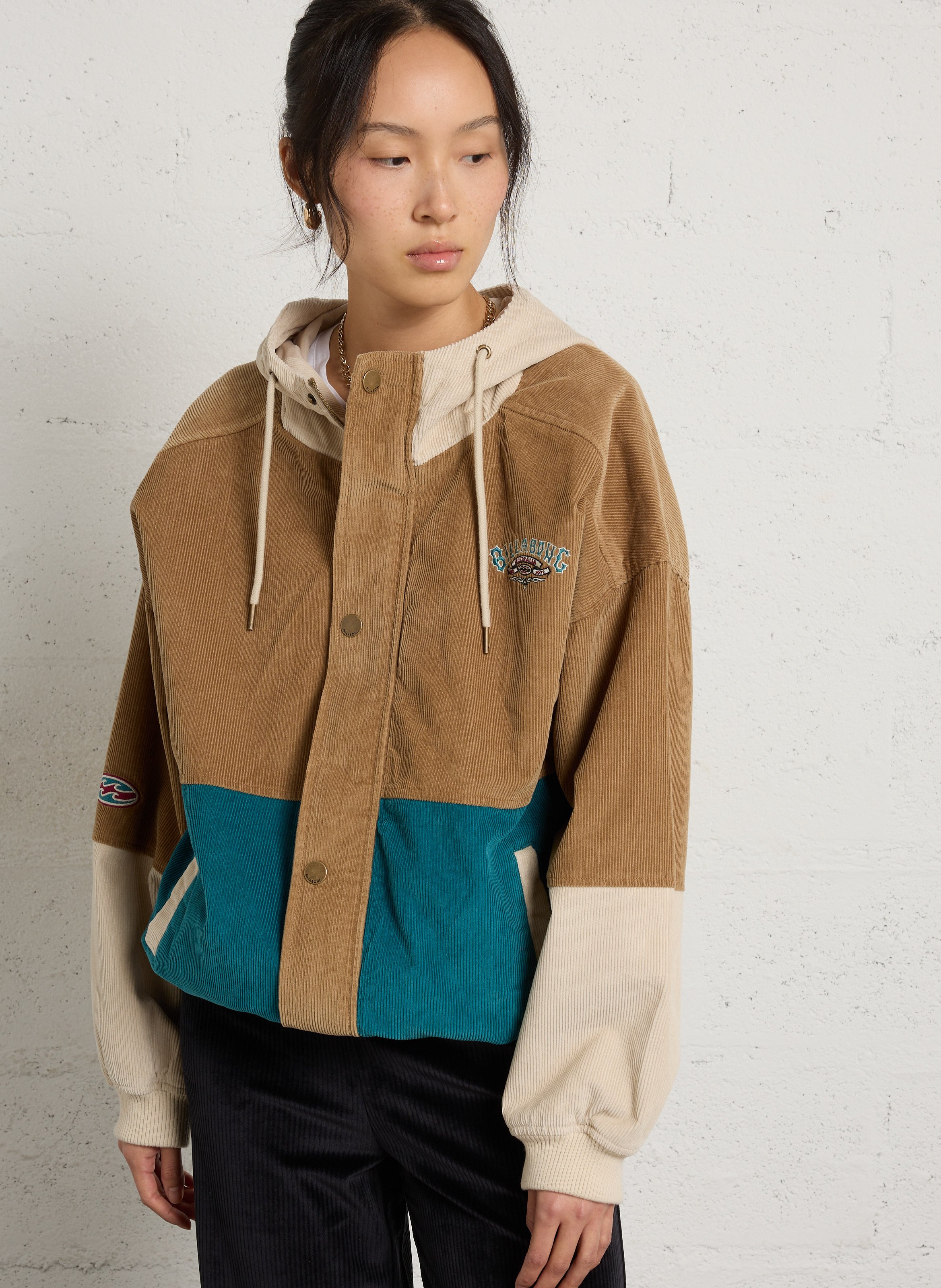 Oversized cotton corduroy jacket BILLABONG Multicolored