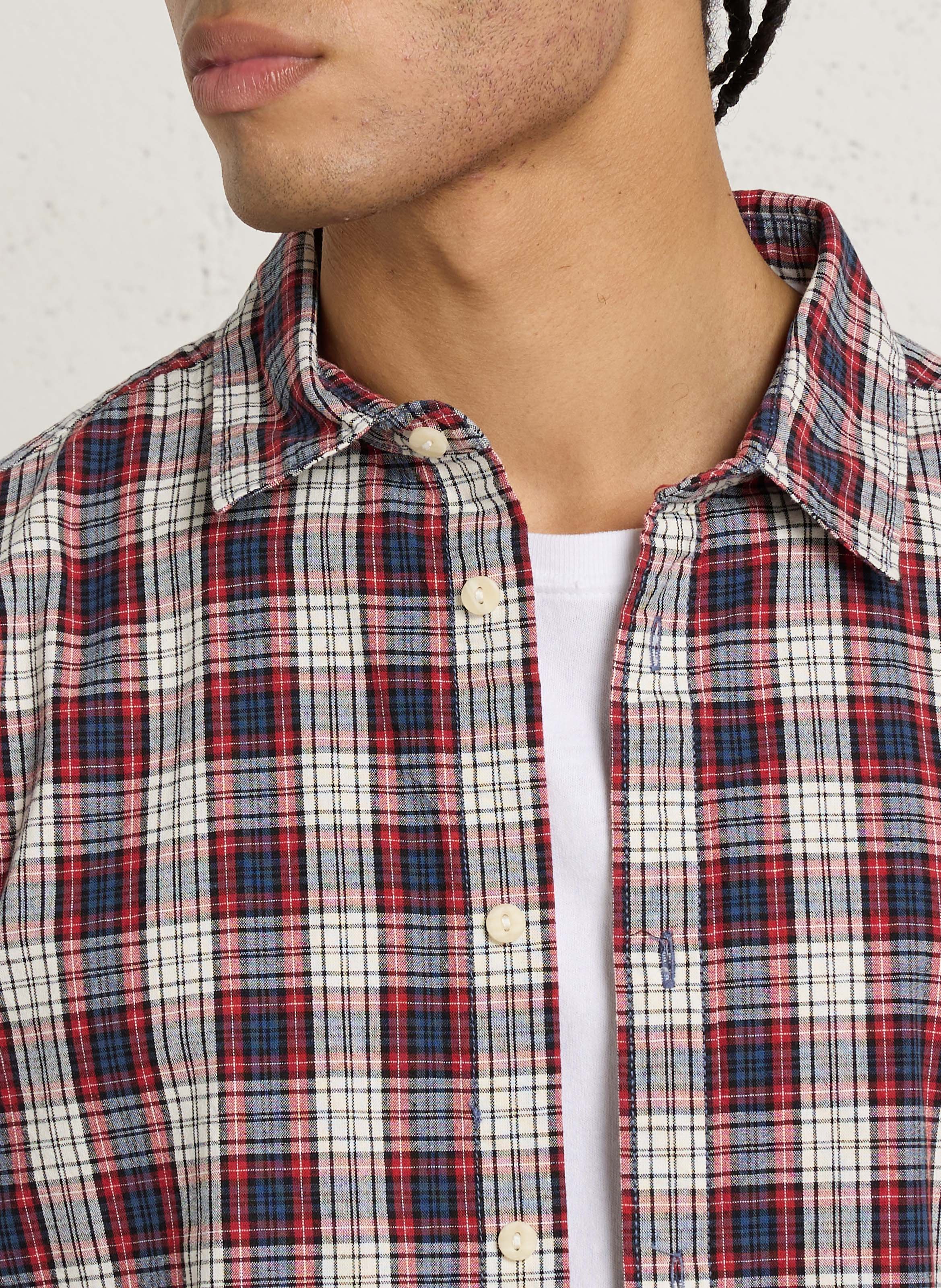 Straight cotton shirt PEPE JEANS Red