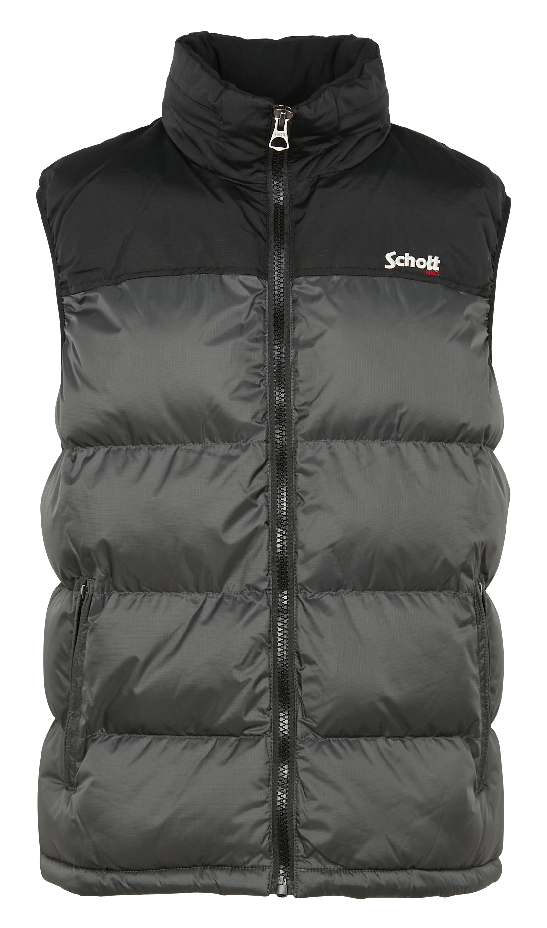 Padded zip-up vest SCHOTT Black
