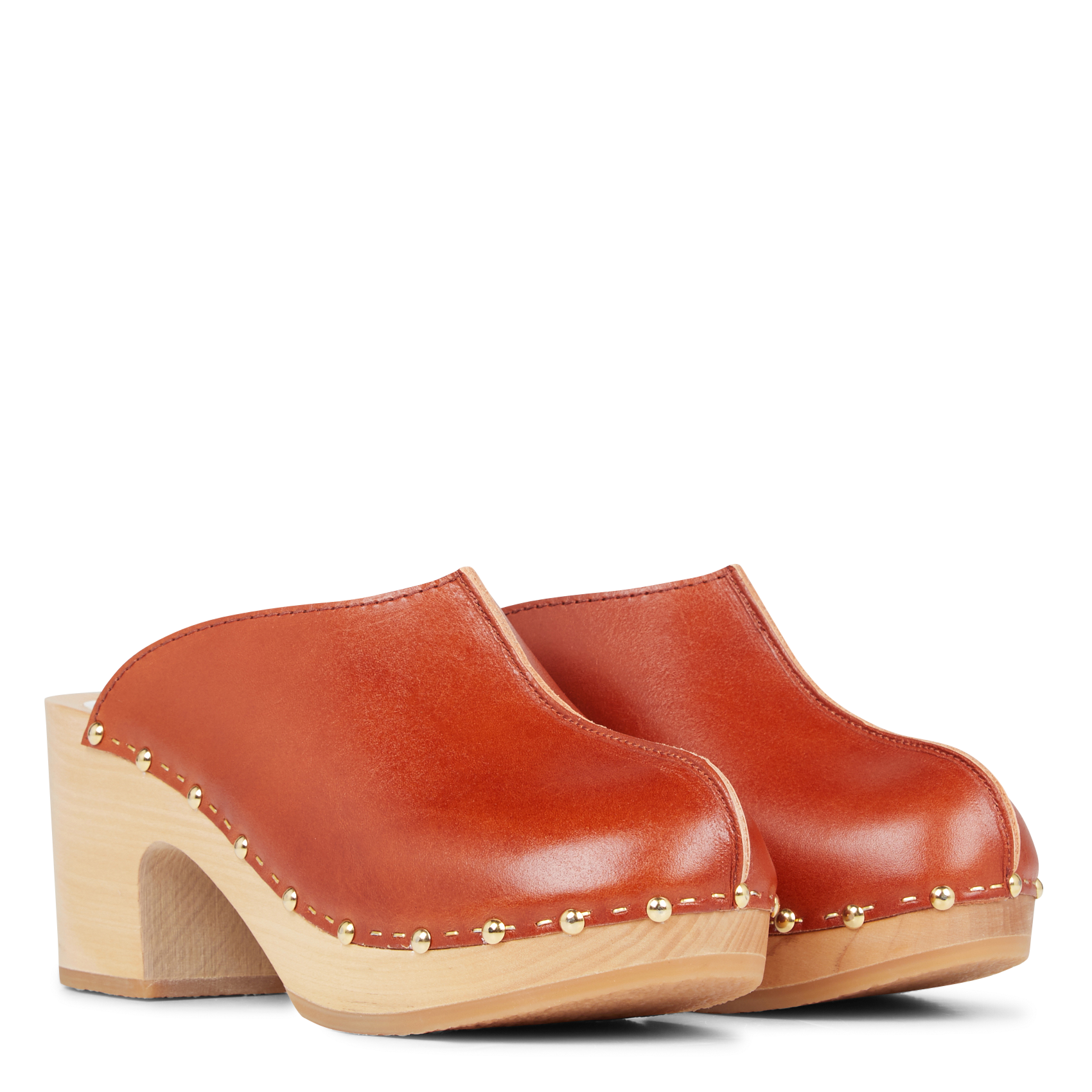 Sabots à talon en cuir SABOTS YOUYOU Marron