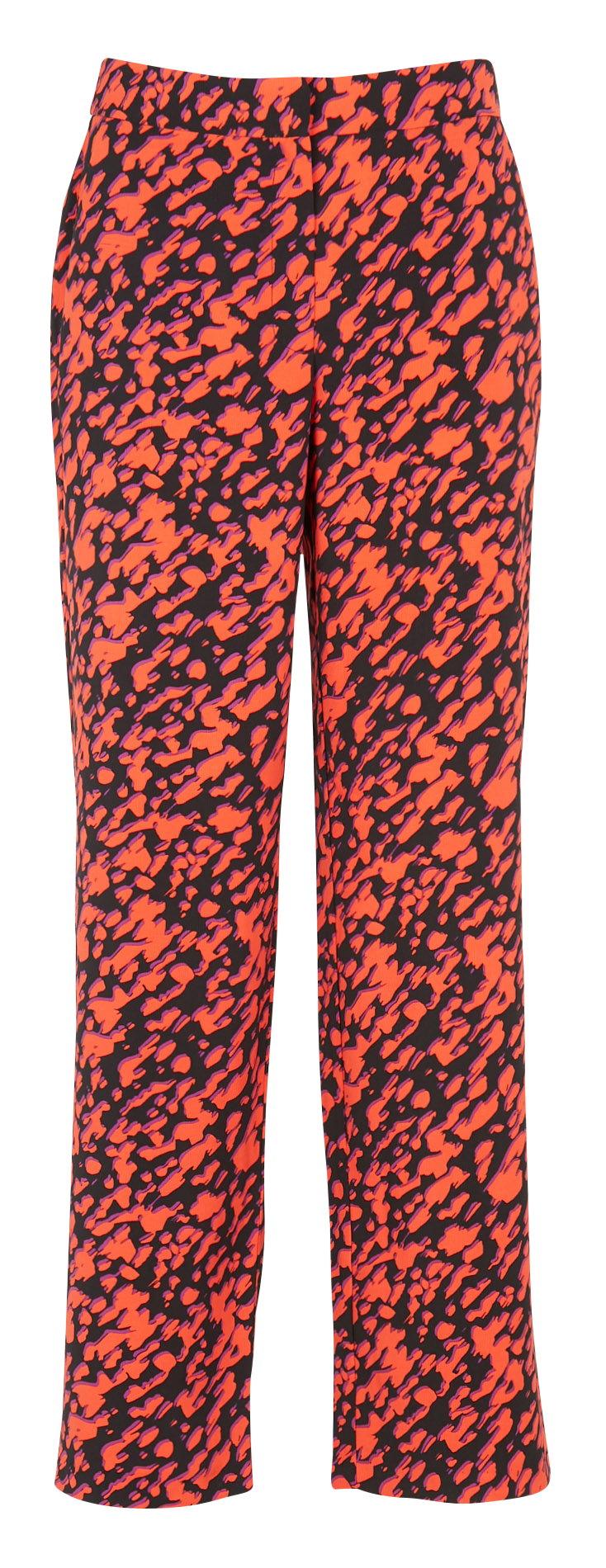 Printed wide-leg pants VILA Black