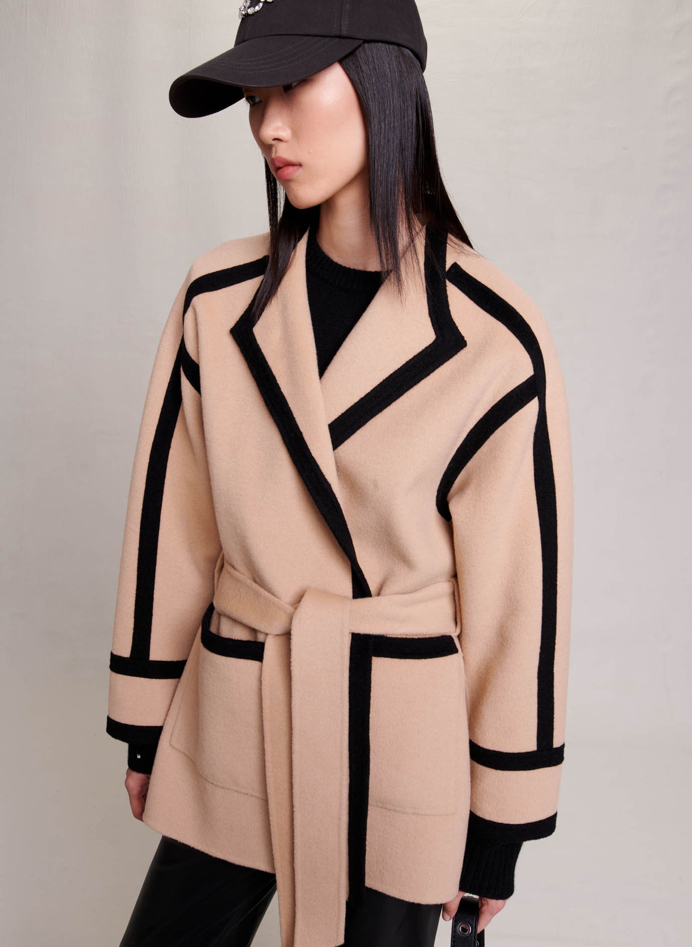 Maje wool cheap blend coat