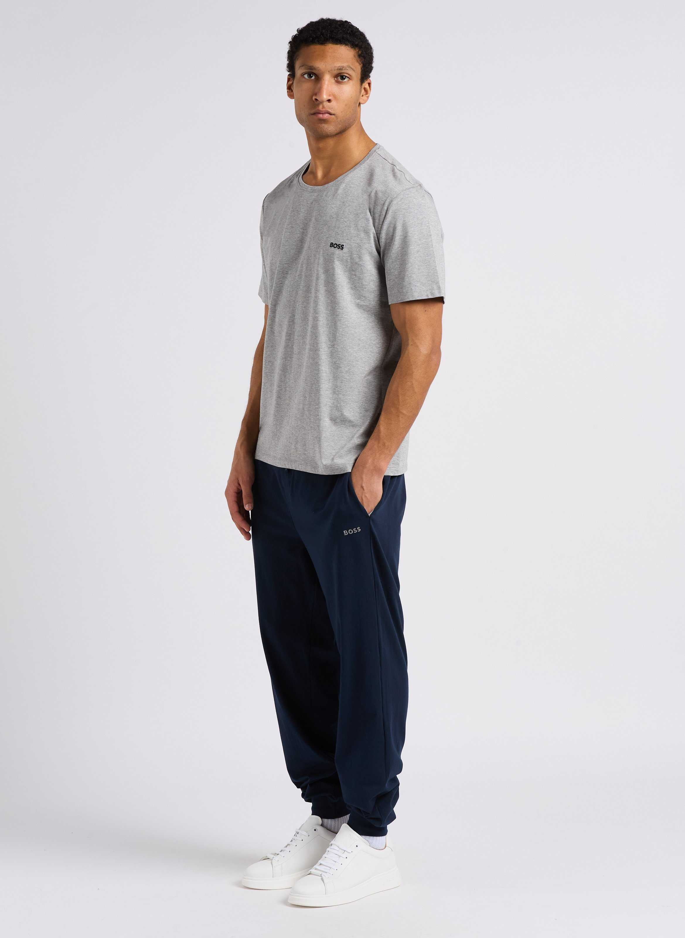 Straight-leg cotton track pants BOSS Blue