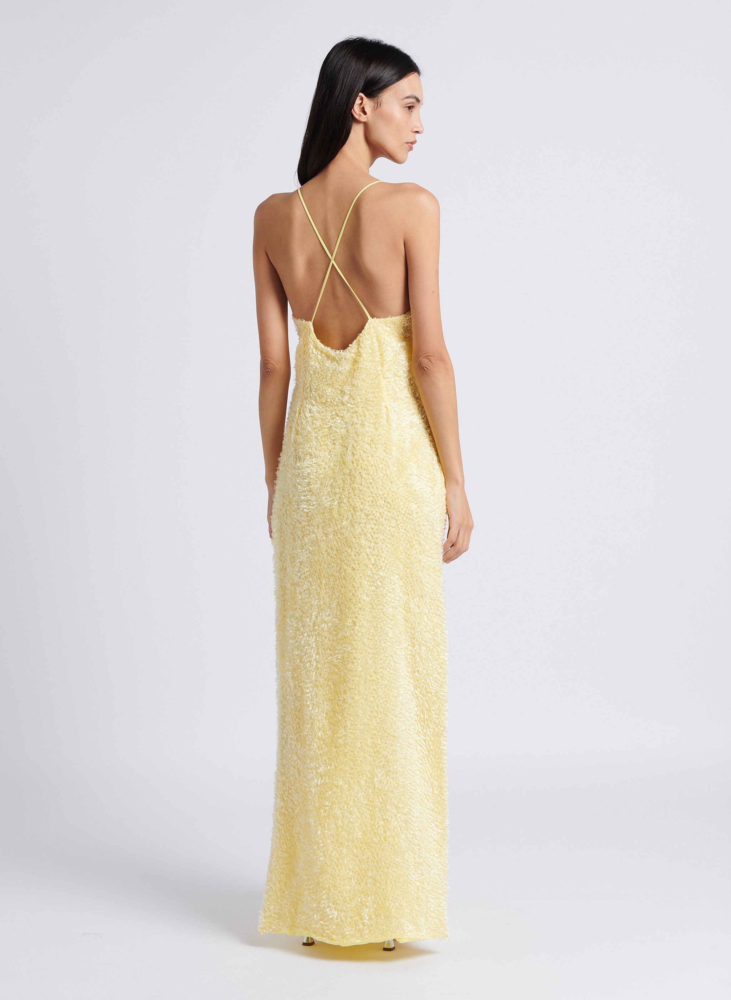 Robe longue col V MARGAUX LONNBERG Jaune