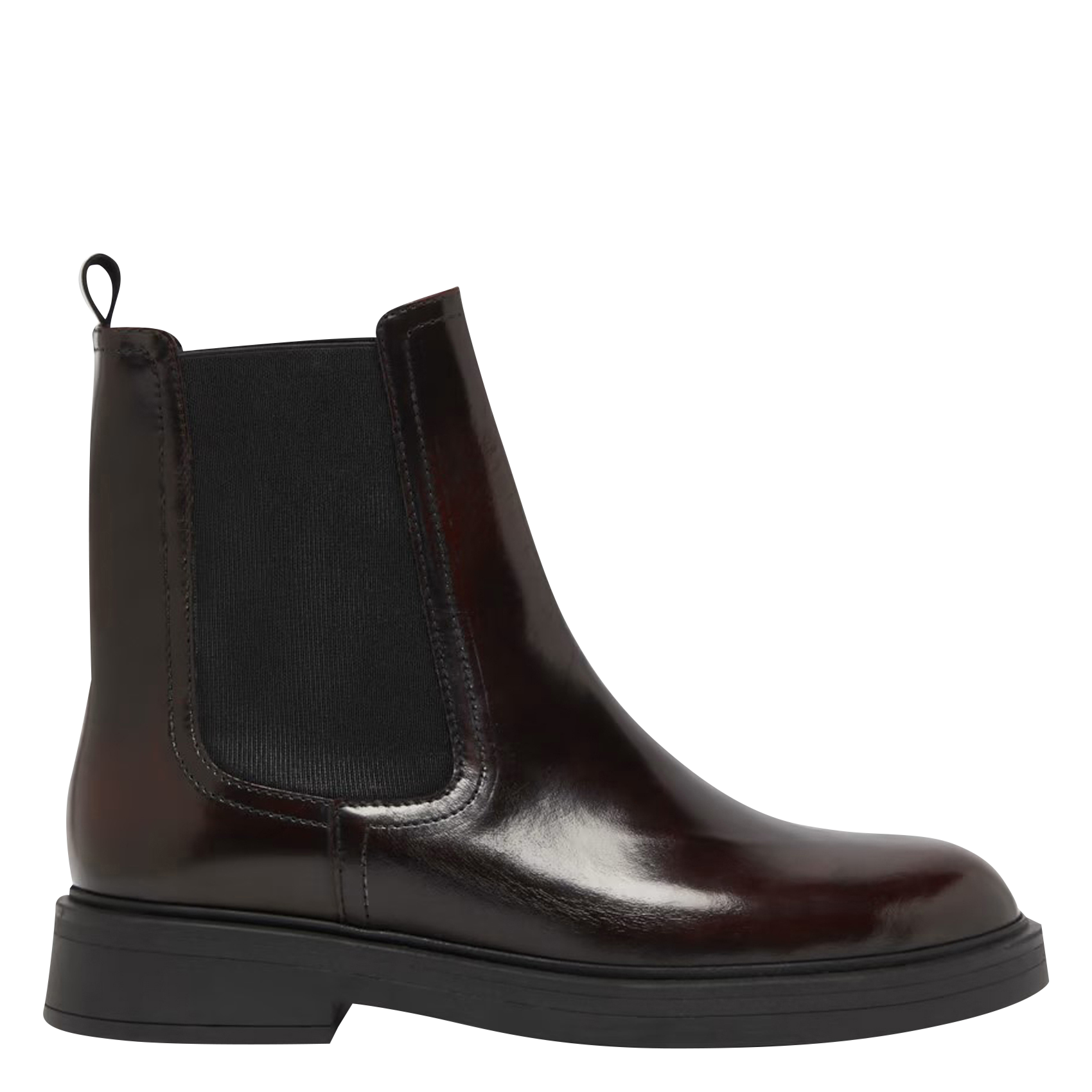 Stiefel aus glänzendem Leder mit runder Zehenkappe JONAK Rot